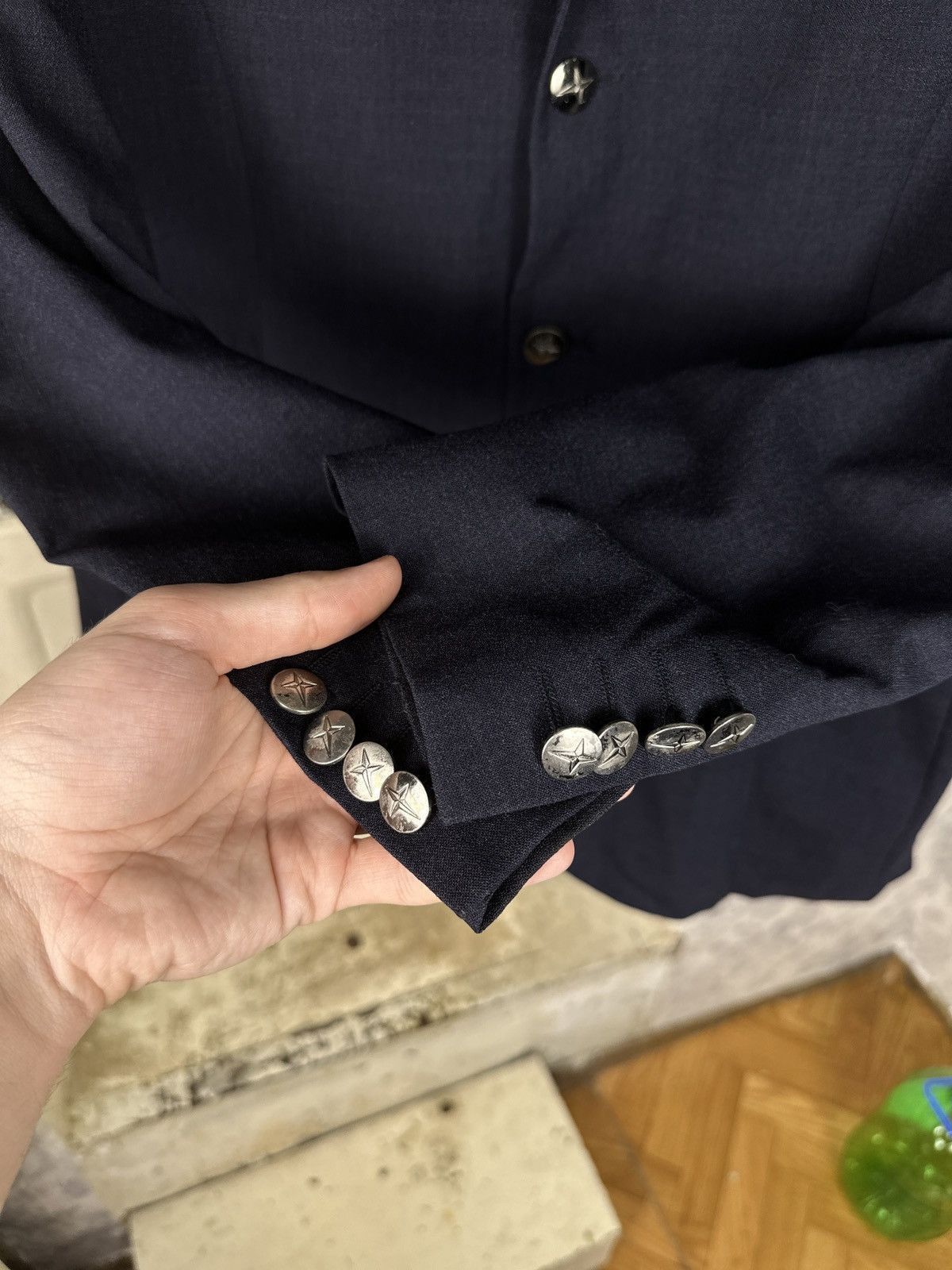 Mugler Archive 90s Thierry Mugler Runway Star Button Blazer Jacket Size US XL / EU 56 / 4 - 6 Thumbnail