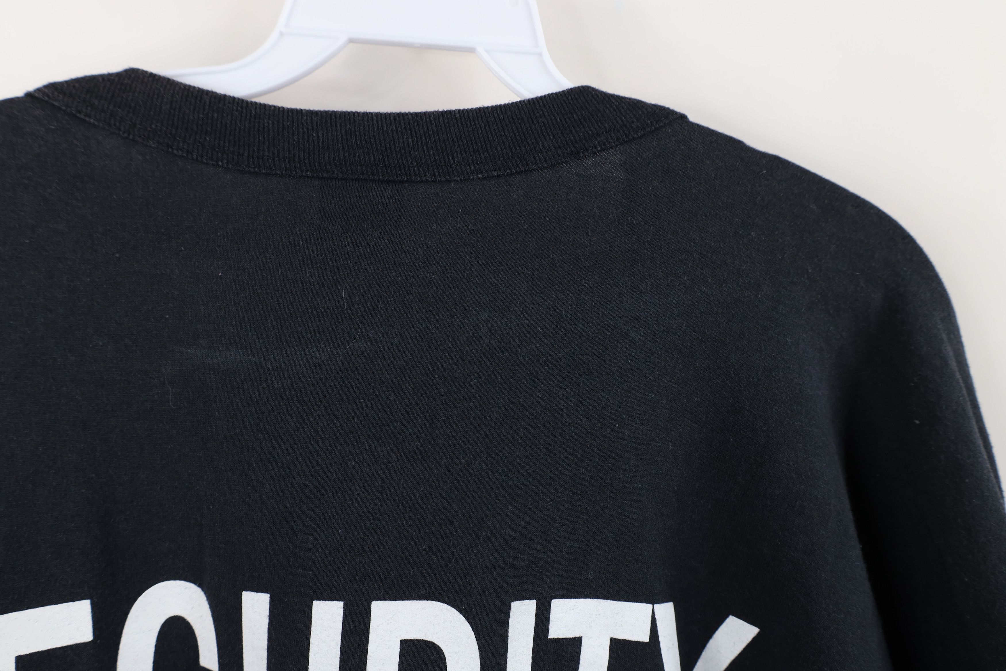 Vintage Vintage 90s Streetwear Spell Out Security T-Shirt Black USA Size US XXL / EU 58 / 5 - 11 Thumbnail