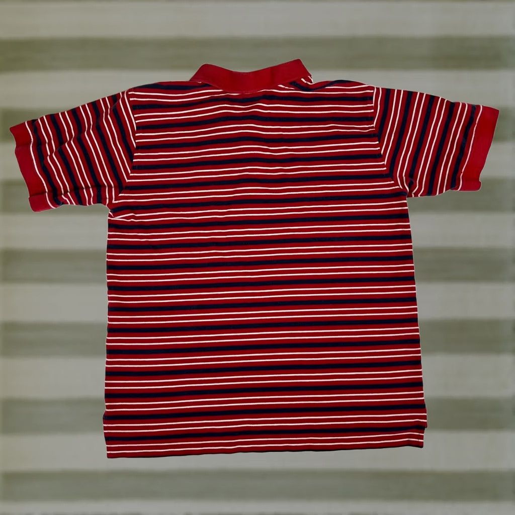 Reebok VINTAGE Reebok Polo Shirt Striped XL Men’s Polo Shirt Red 90s Classic Embroidered Logo Sports Shirt Mens Size US XL / EU 56 / 4 - 1 Thumbnail
