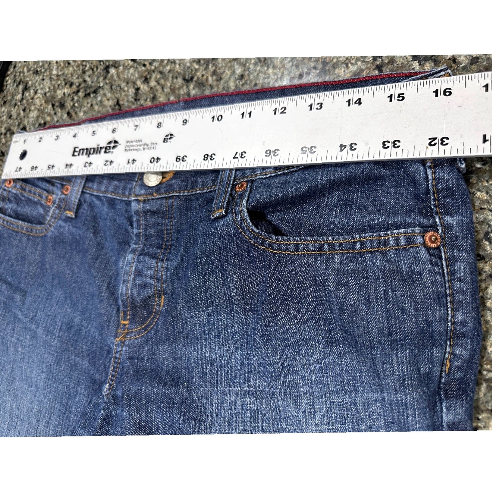 Abercrombie & Fitch VINTAGE Abercrombie & Fitch Jeans Womens 6 Long Bootcut Dark Blue Y2K 90s HEMMED Size 28" / US 6 / IT 42 - 3 Thumbnail