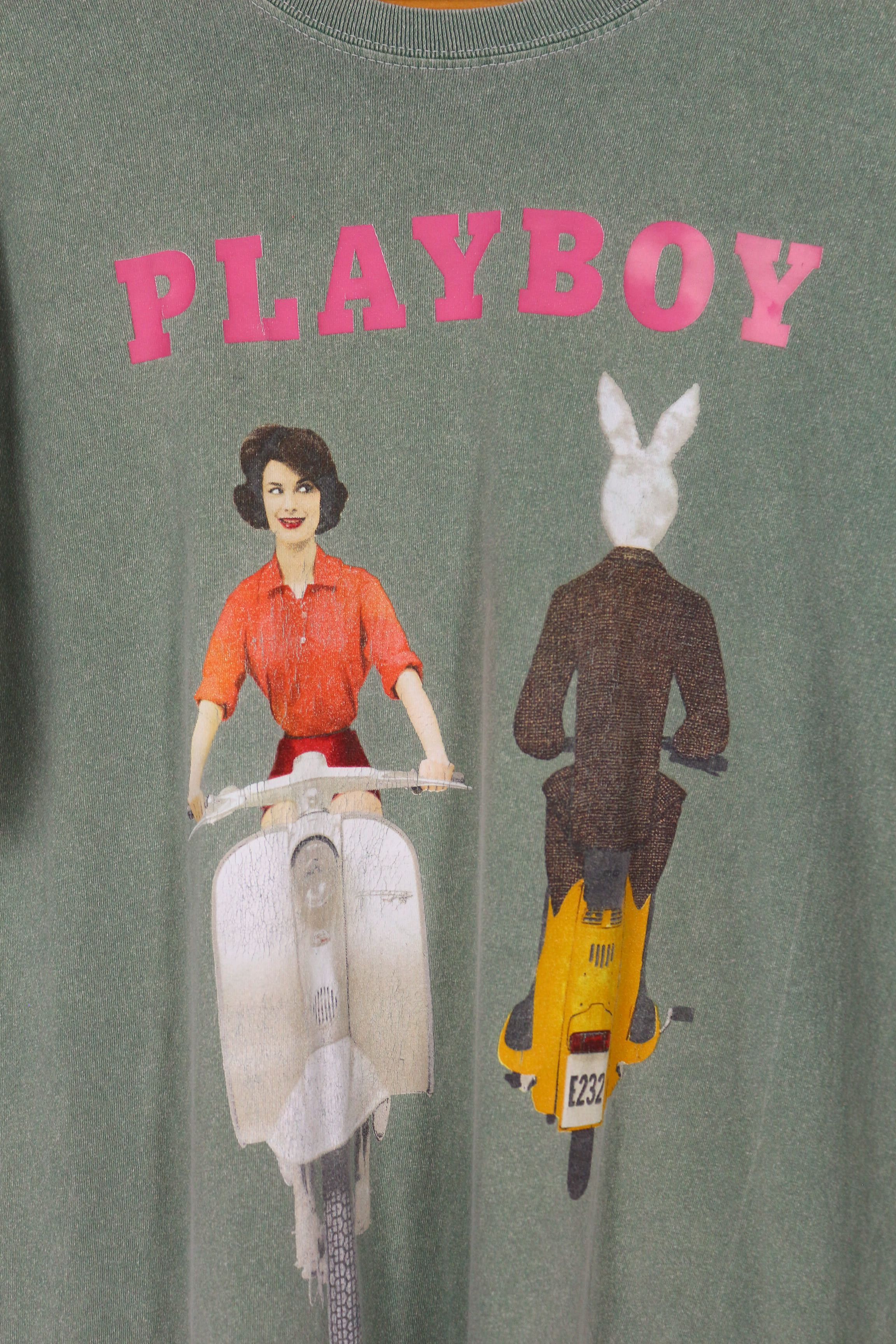 Playboy PlayBoy Warehouse Erotic Washed Tee T-shirt Y2K NZ Size US L / EU 52-54 / 3 - 2 Thumbnail