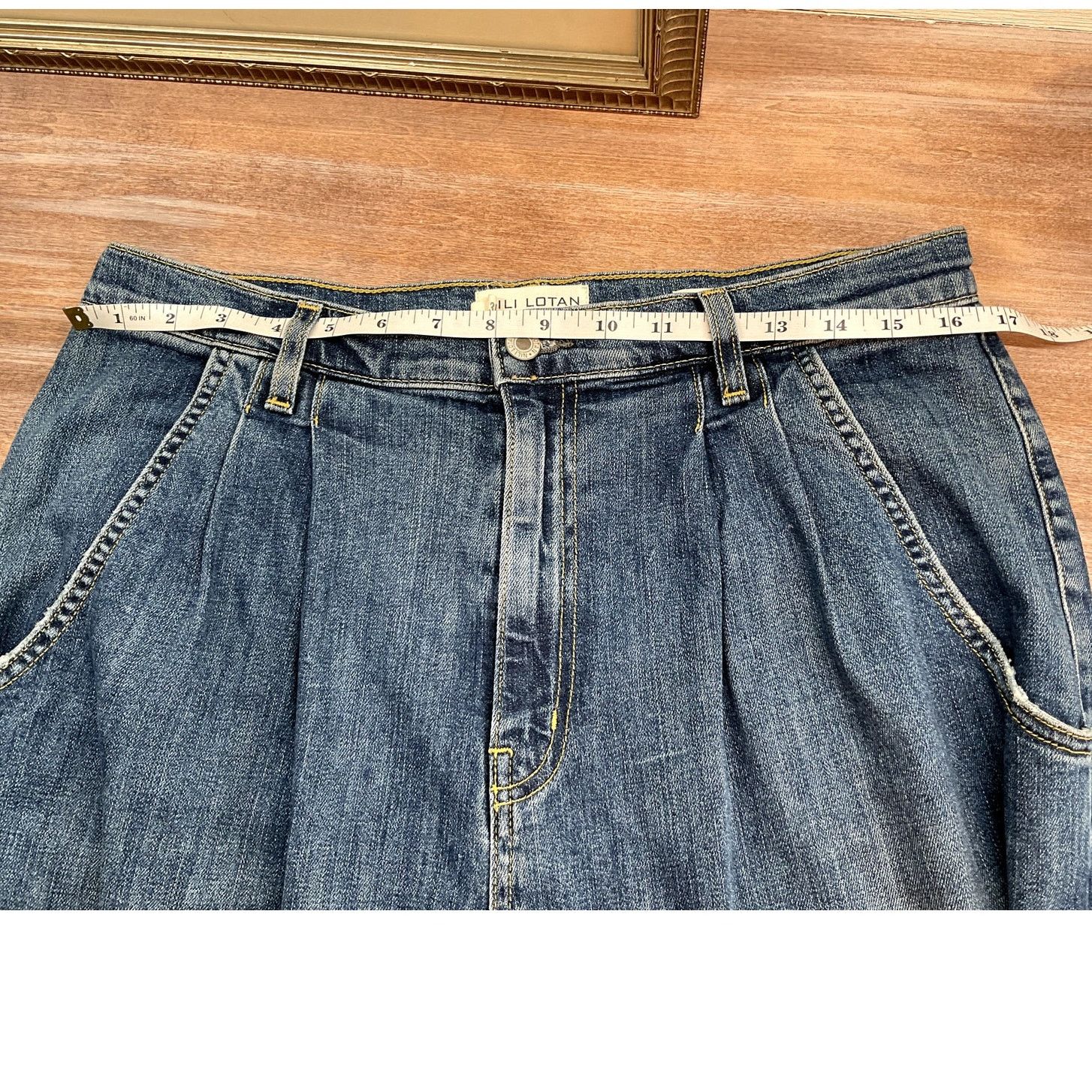Nili Lotan Nili Lotan Flora Wide Leg High Rise Jeans Size 30 Size 30" / US 8 / IT 44 - 5 Thumbnail