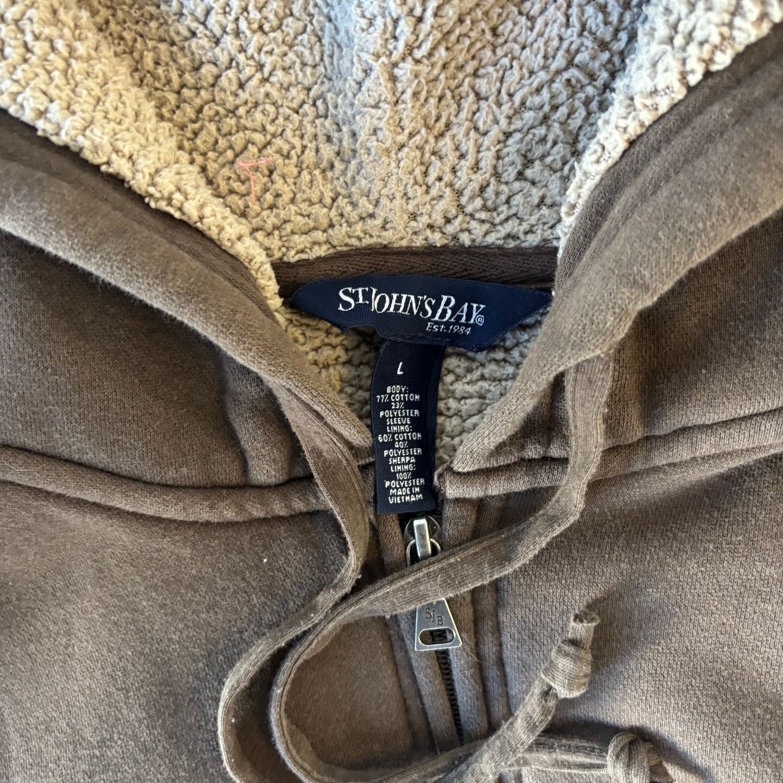 Vintage Vintage brown earthtone Sherpa lined zip up jacket Size US L / EU 52-54 / 3 - 5 Thumbnail