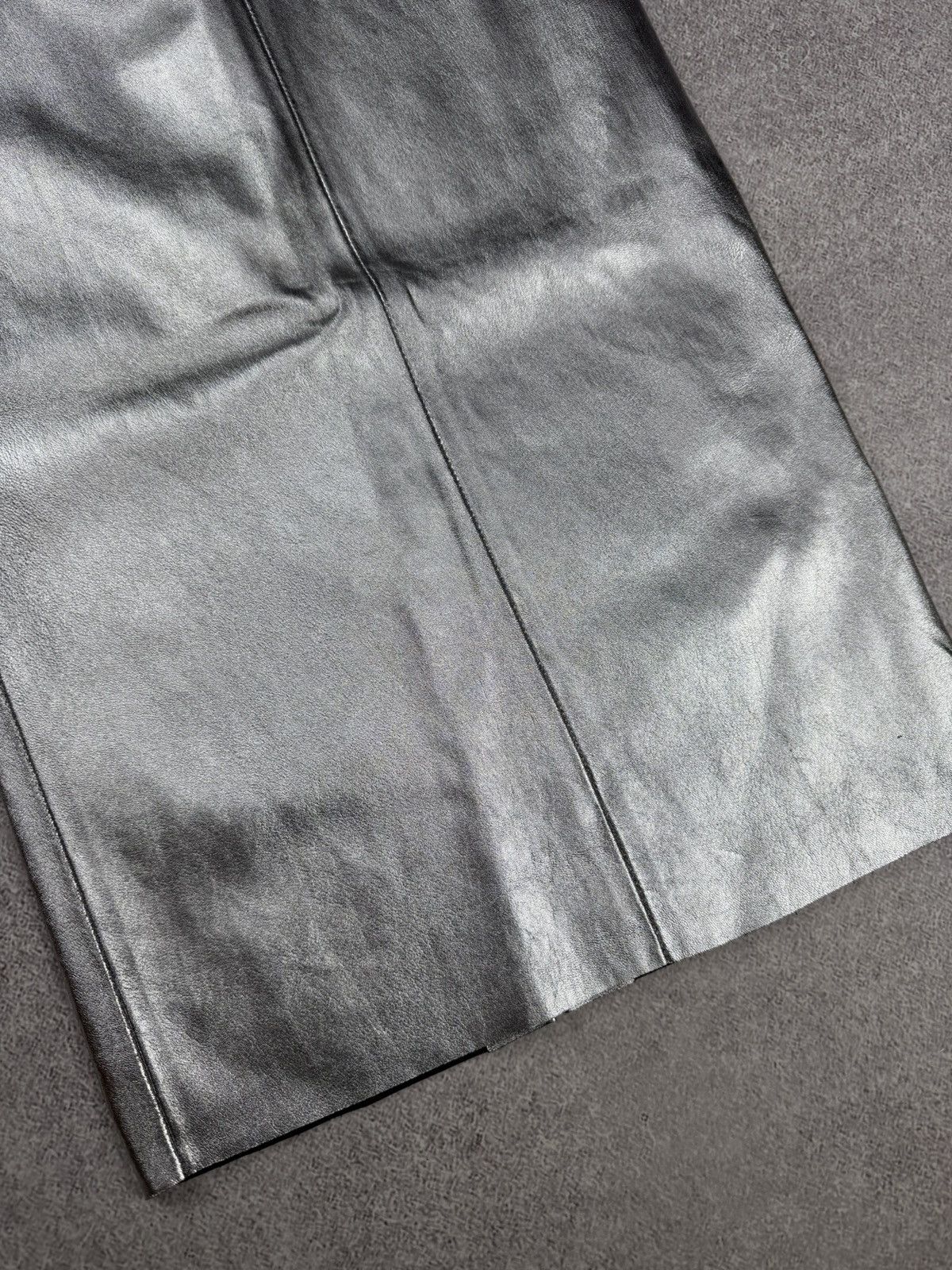Zadig & Voltaire Zadig & Voltaire Jaden Cuir Silver Skirt Size 34 Size 24" / US 00 / IT 34 - 2 Thumbnail