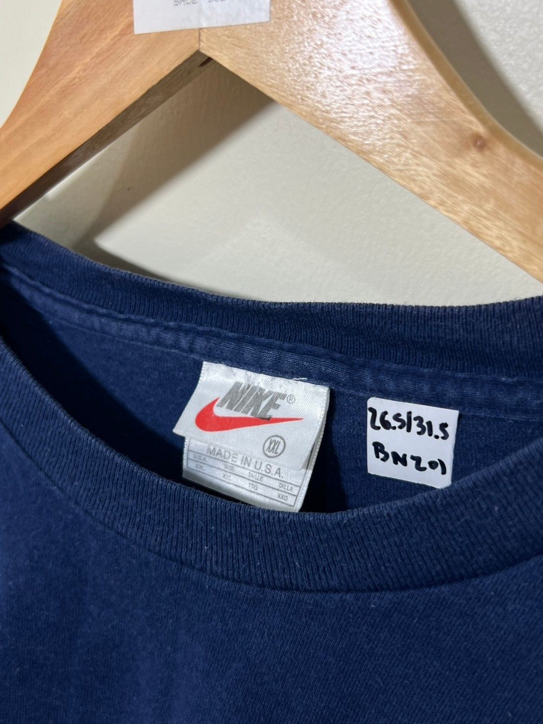 Nike × Nike ACG × Vintage Vintage 90's Nike shirt Mini Swoosh bnz01 Size US XXL / EU 58 / 5 - 6 Thumbnail