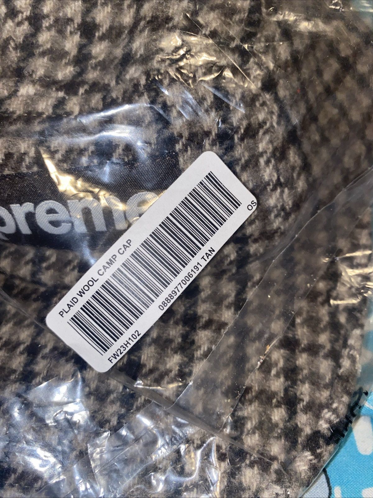Supreme Supreme Houndstooth Wool Camp Cap Tan FW23 Bellandi Wool Size ONE SIZE - 5 Thumbnail