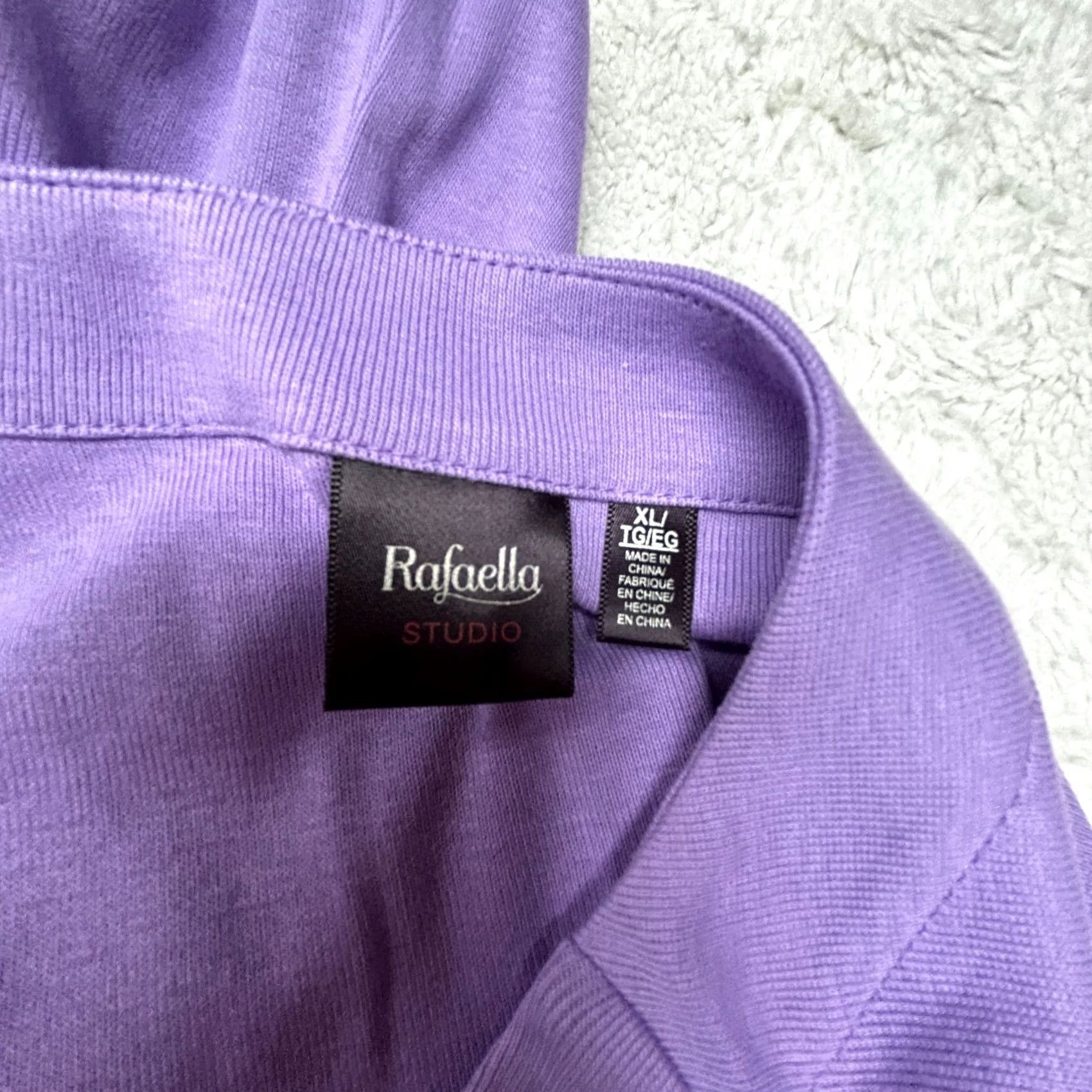 Vintage Rafaella Studio Women's Top V-Neck Knit Sleeveless Blouse Purple XL Size XL / US 12-14 / IT 48-50 - 3 Thumbnail