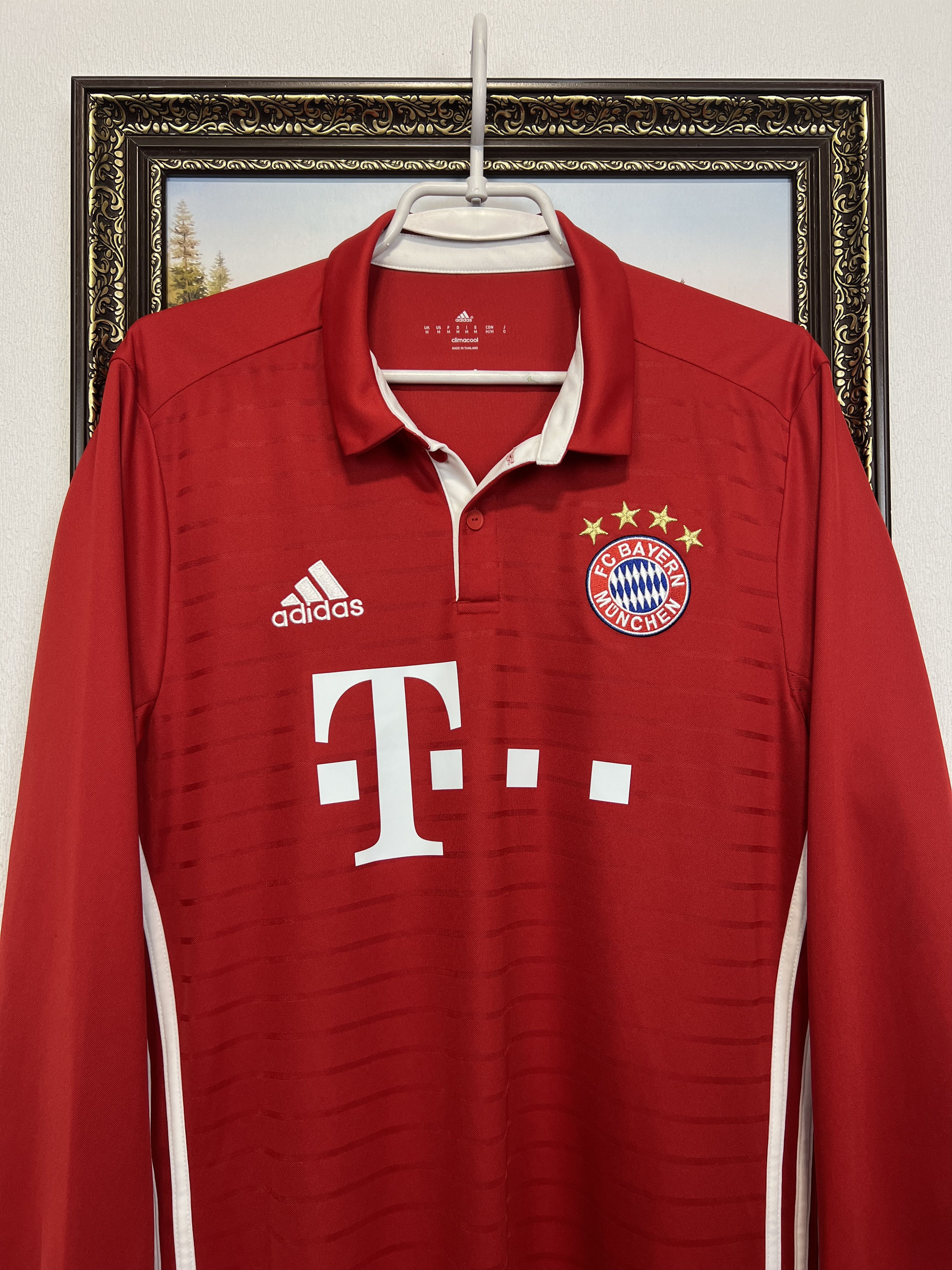Adidas Bayern Munich Home football shirt Soccer Long Sleeve Jersey Size US M / EU 48-50 / 2 - 2 Thumbnail
