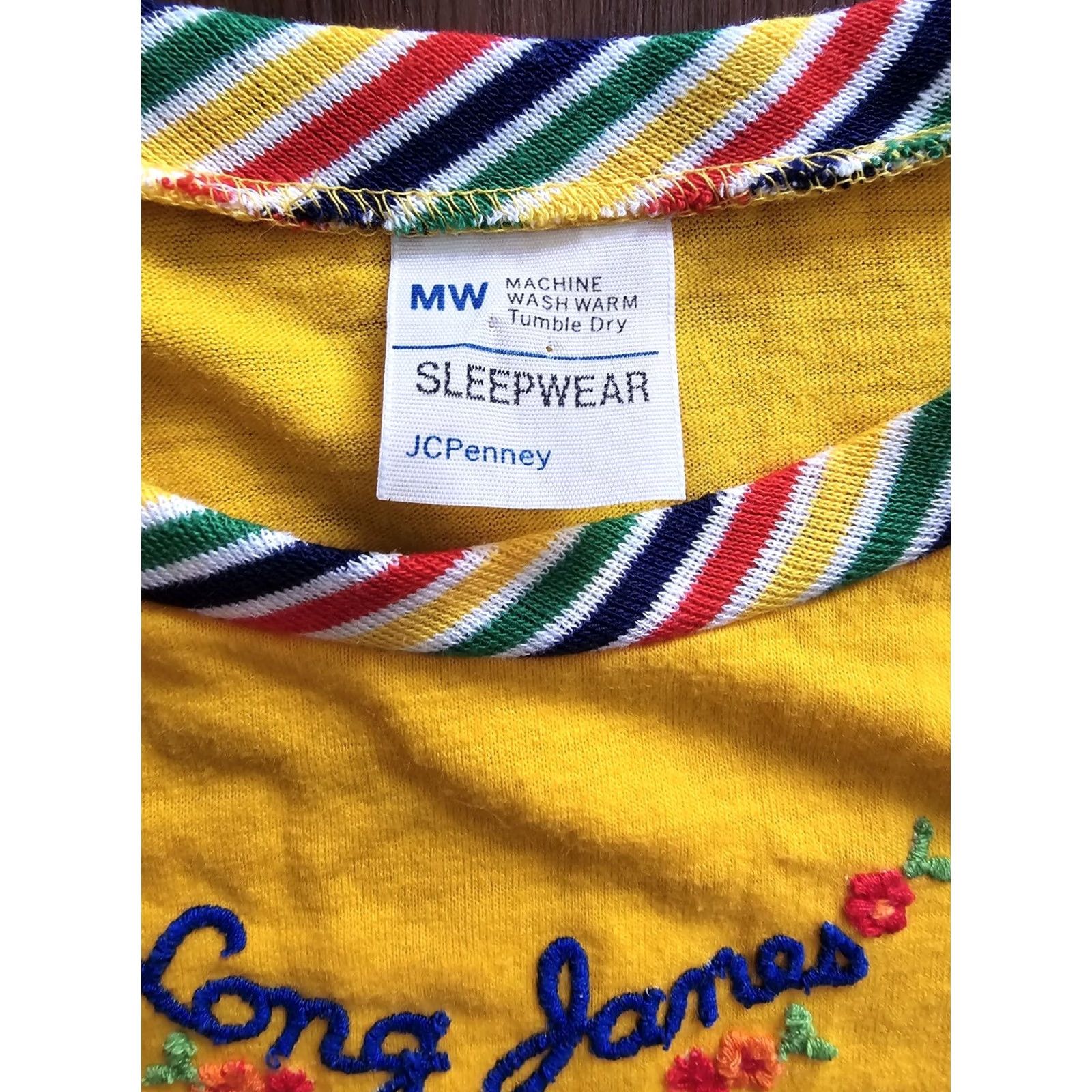 Vintage VINTAGE Yellow Long Nightgown Womens M Nighty 70s 80s J. C. Penney Cotton Blend Eveningwear Size ONE SIZE - 5 Thumbnail