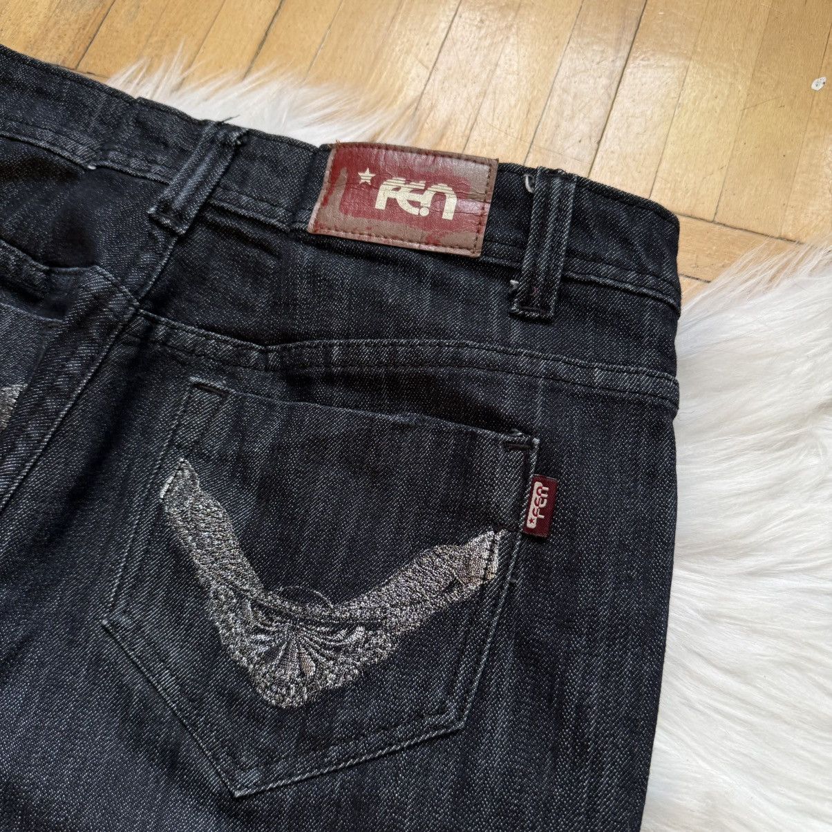 If Six Was Nine 📌 Vintage Y2K FEN Relaxed Crazy LGB style Jeans Size 30" / US 8 / IT 44 - 4 Thumbnail