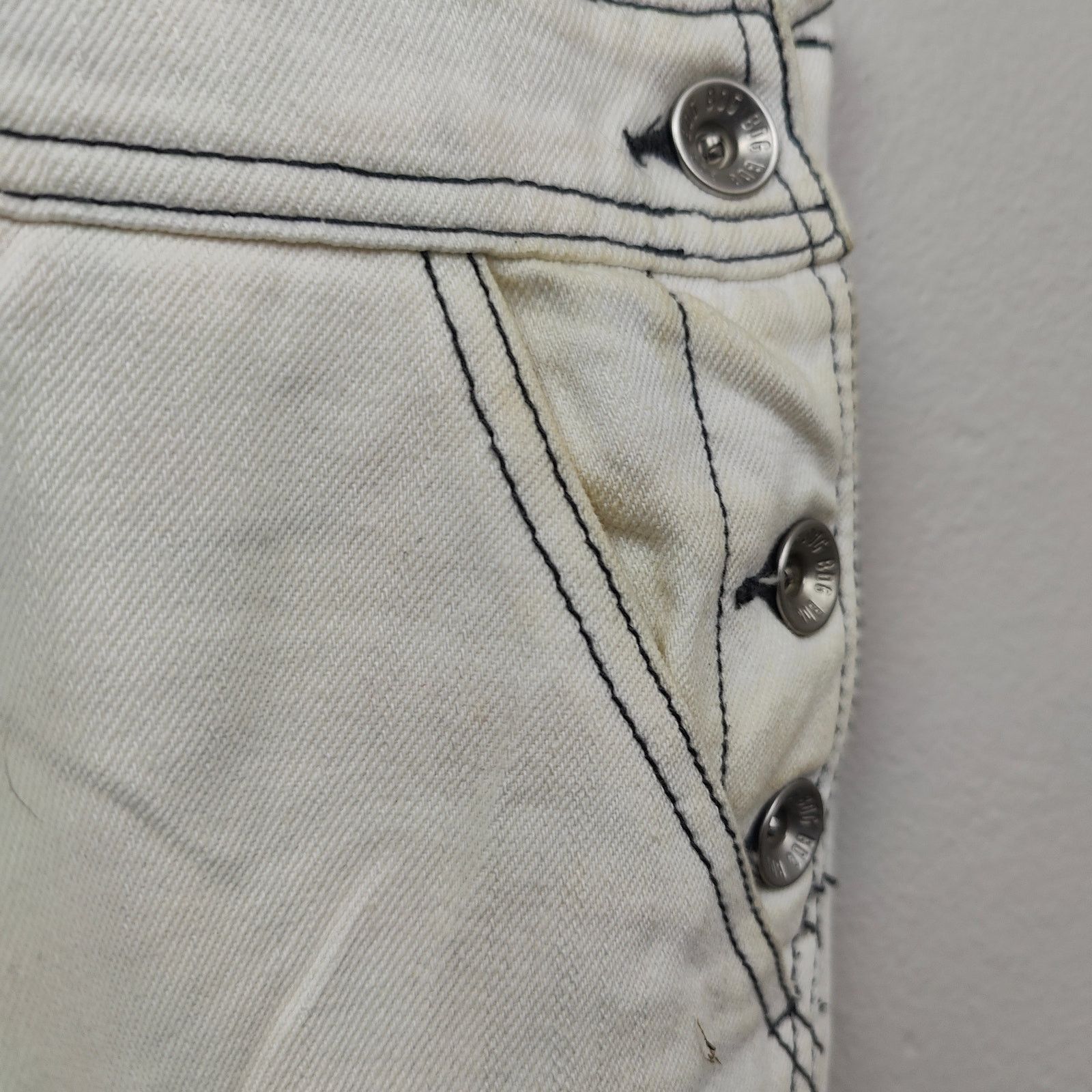 Bdg BDG Baggy Overalls Womens 32 White Straight Leg Denim Size 26" / US 2 / IT 38 - 4 Thumbnail