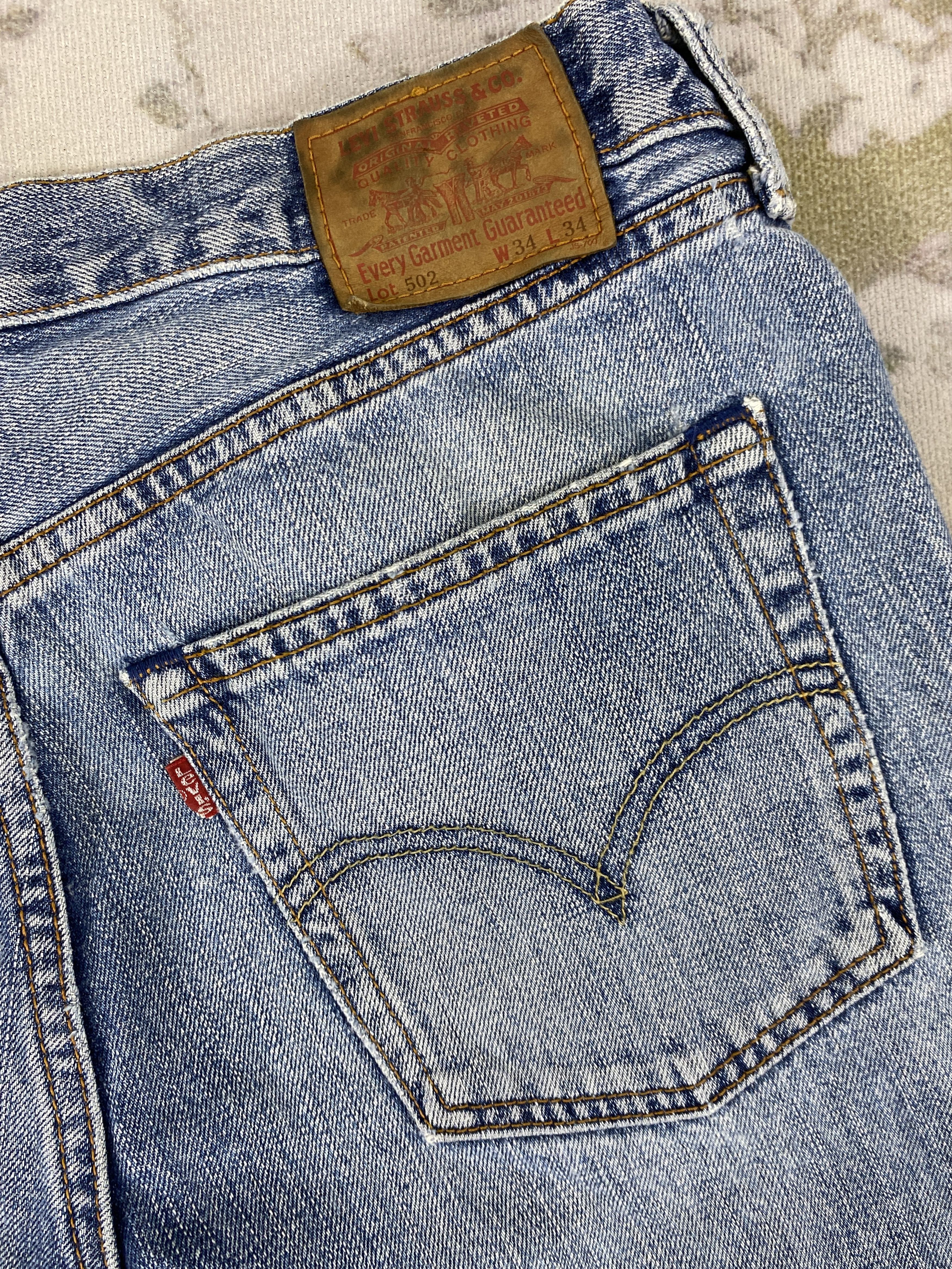 Levi's Distressed Blue Vintage Levi's 502 Jeans 34x34.5 - JN3564 Size US 34 / EU 50 - 14 Thumbnail