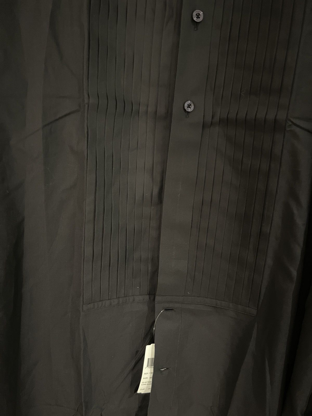 Tom Ford TOM FORD Black Dress tuxedo Shirt 18 46 Cotton Long Sleeves Size US XXL / EU 58 / 5 - 3 Thumbnail