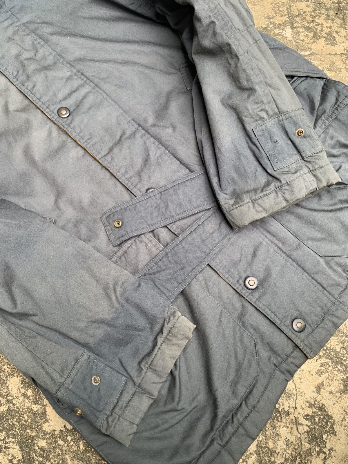 Japanese Brand × Vintage 1990s Poulbot Green Quilted Winter Motorcycles Parka Jacket Size US L / EU 52-54 / 3 - 6 Thumbnail