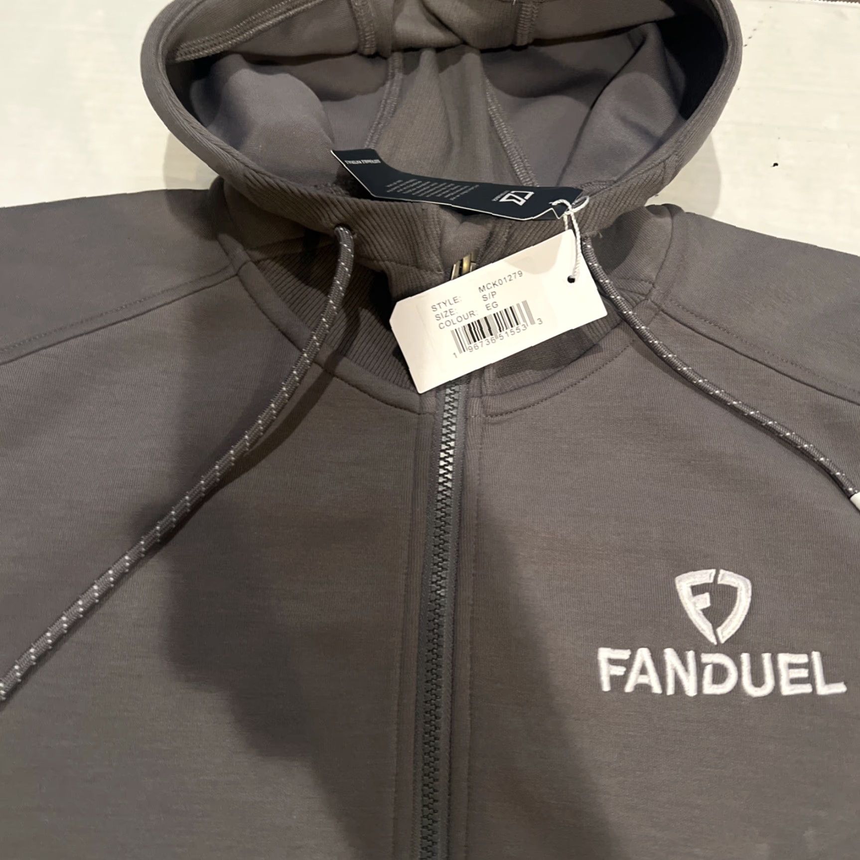 Cutter & Buck Cutter & Buck Hoodie Mens Small Gray Embroidered Fanduel Sports Betting Logo 1/2 Zip NWT Size US S / EU 44-46 / 1 - 2 Thumbnail