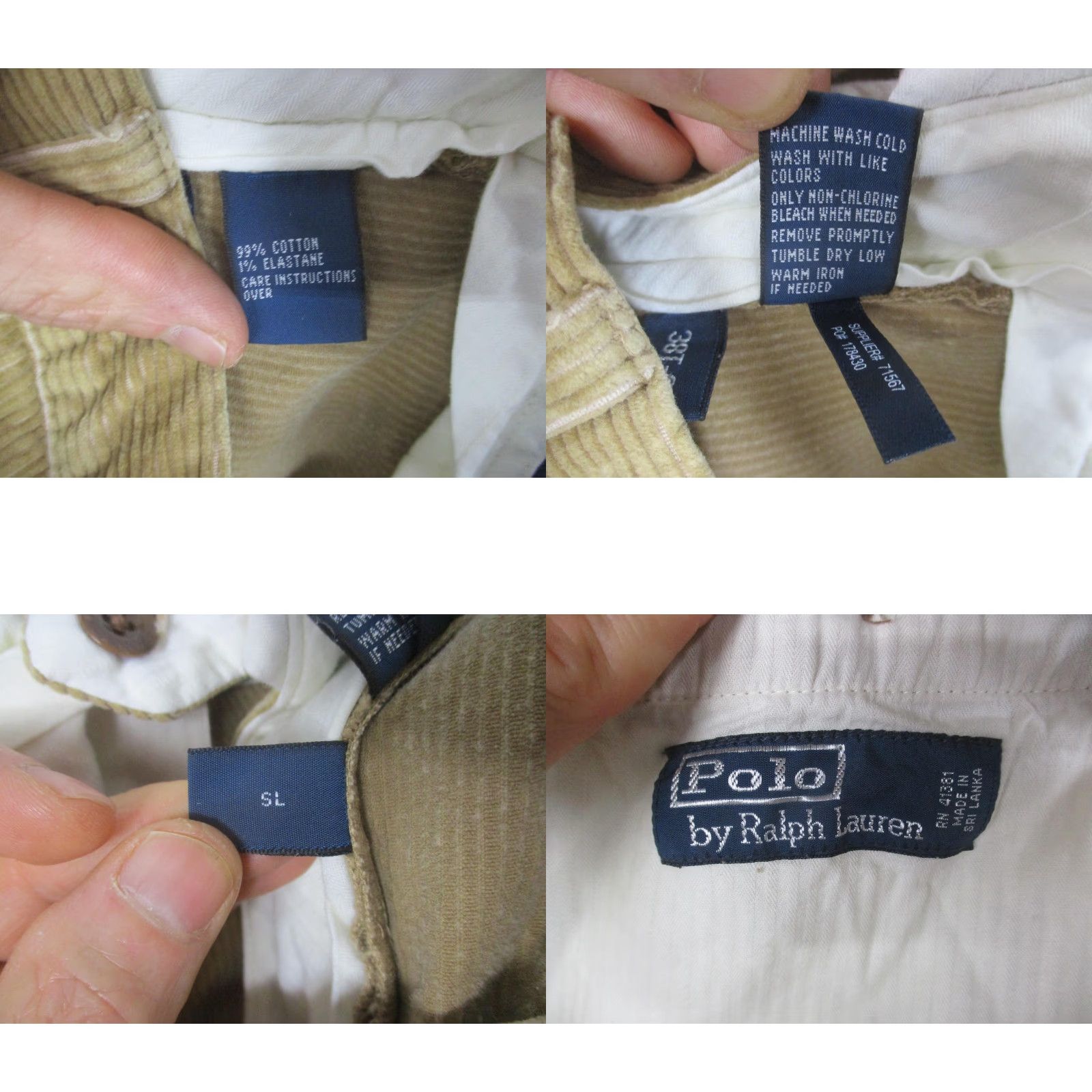Polo Ralph Lauren Polo Ralph Lauren Corduroy Pants Mens 38x36 Beige Pleated Straight Classic Dress Pants Mens Size US M / EU 48-50 / 2 - 9 Thumbnail