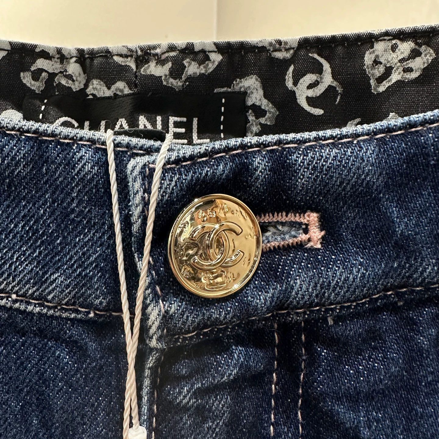 Chanel Chanel may654 25B Logo Cotton Jeans 34 Size 25" / US 0 / IT 36 - 6 Thumbnail