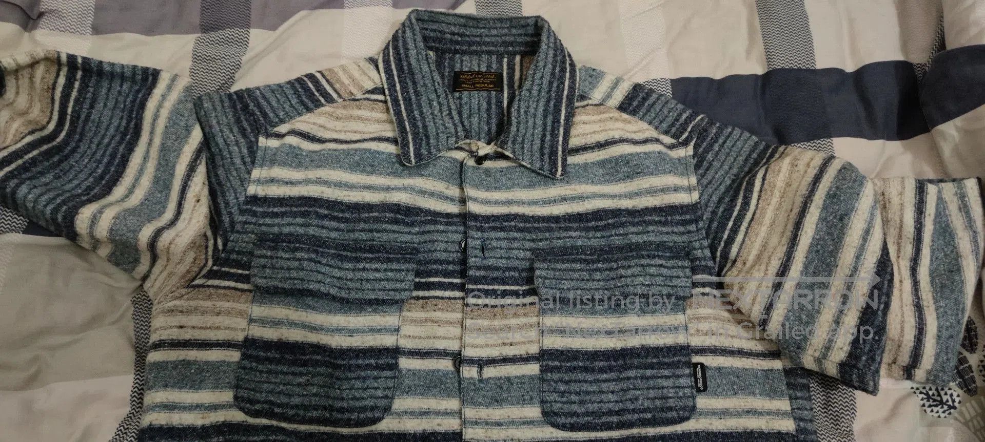 Neighborhood striped long sleeve shirt in blue color. Size US S / EU 44-46 / 1 - 2 Thumbnail