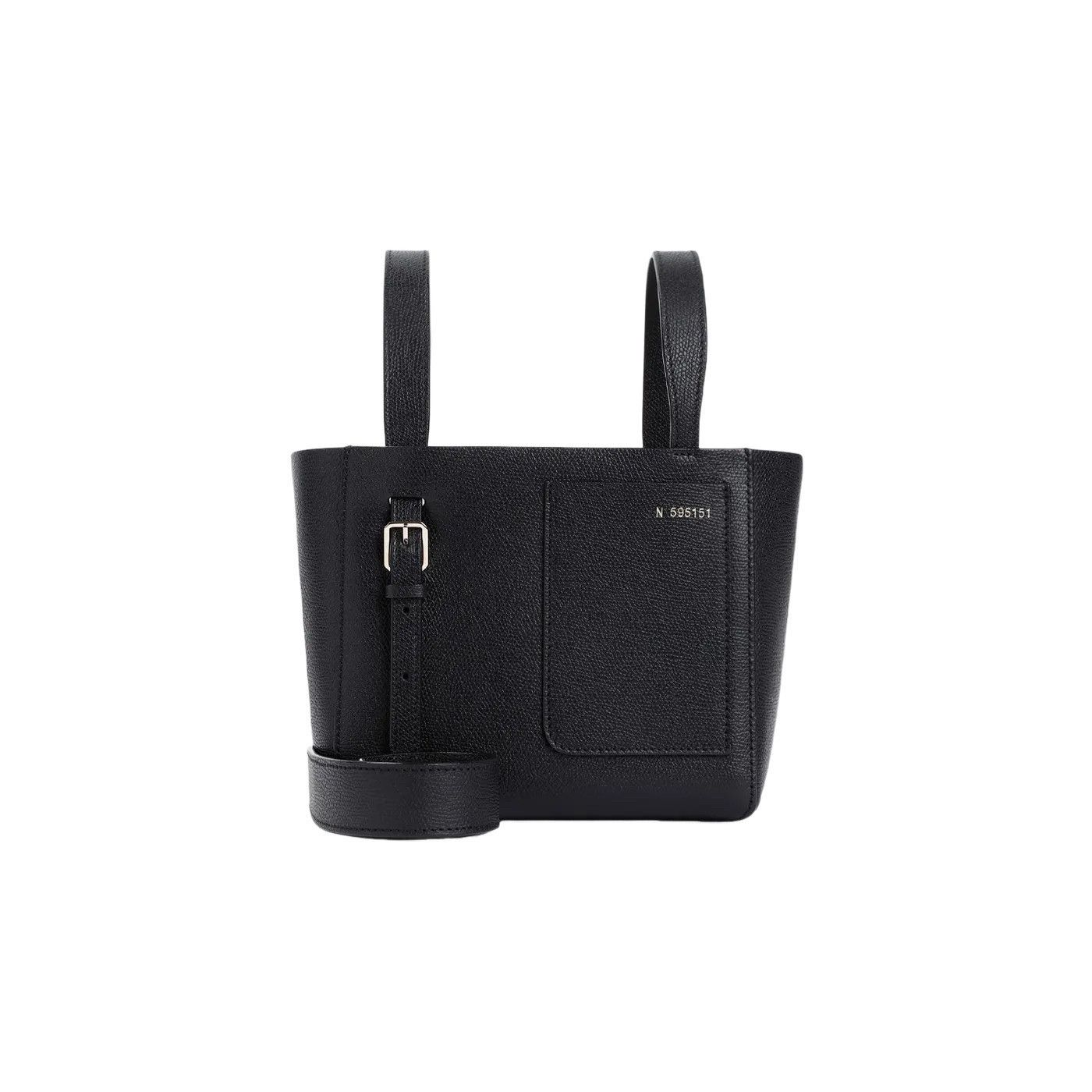 Valextra VALEXTRA Bucket Mini Black Leather Top Handle Bag New Size ONE SIZE - 1 Thumbnail