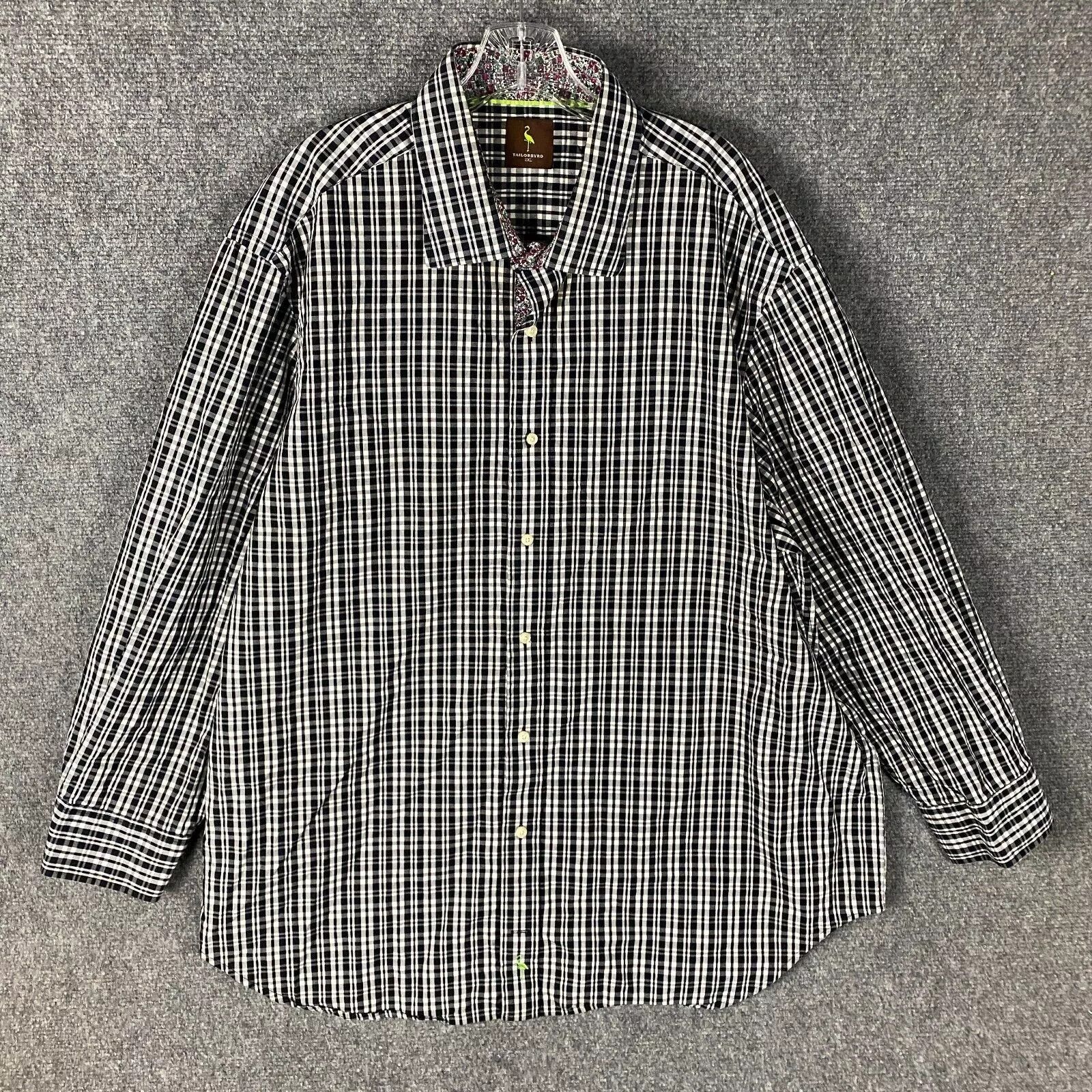 Tailorbyrd Tailorbyrd Button Up Shirt Men's 2XL Long Sleeve Plaid Size US XXL / EU 58 / 5 - 1 Thumbnail