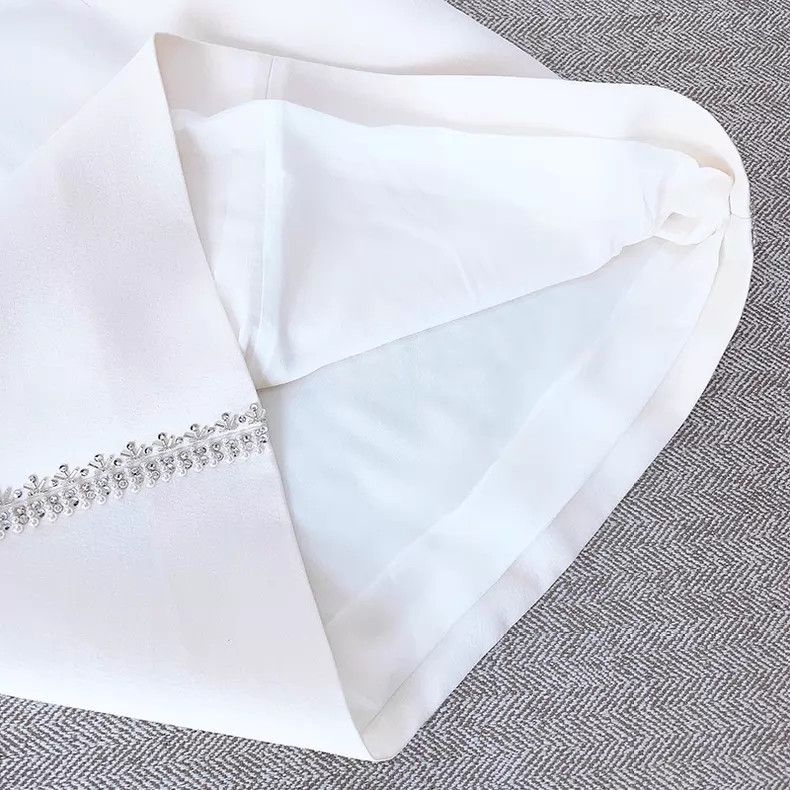 Versace Versace Small pearl decoration white dress skirt Size XS / US 0-2 / IT 36-38 - 6 Thumbnail