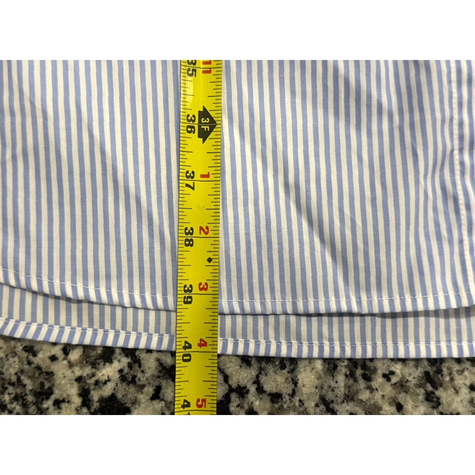 J.McLaughlin J. McLaughlin Shirt Dress Women M Blue-White Striped Midi Collared Pocket Button-Down Casual Dress Size M / US 6-8 / IT 42-44 - 4 Thumbnail