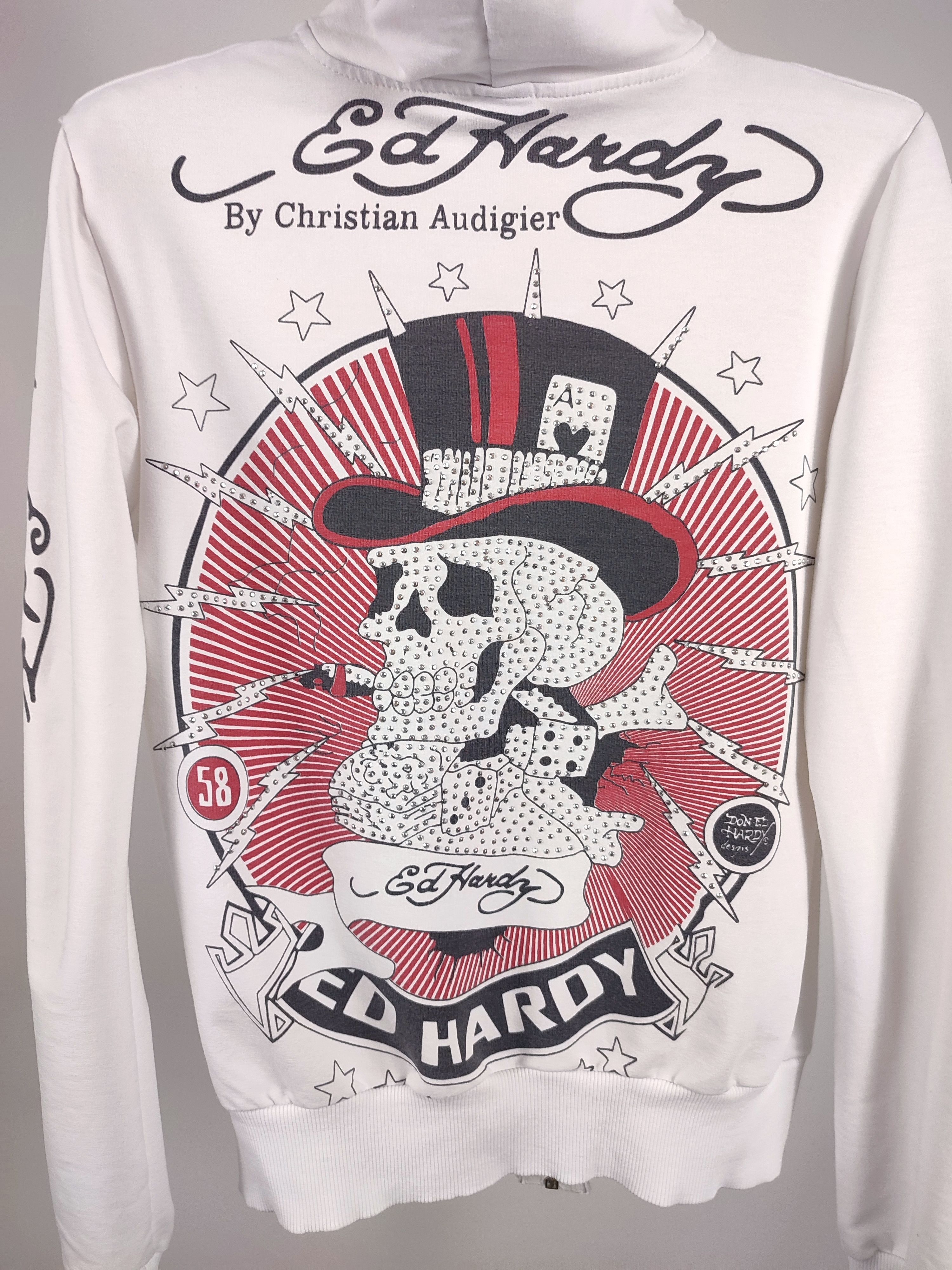 Christian Audigier Ed hardy white hoodie Size S / US 4 / IT 40 - 1 Thumbnail