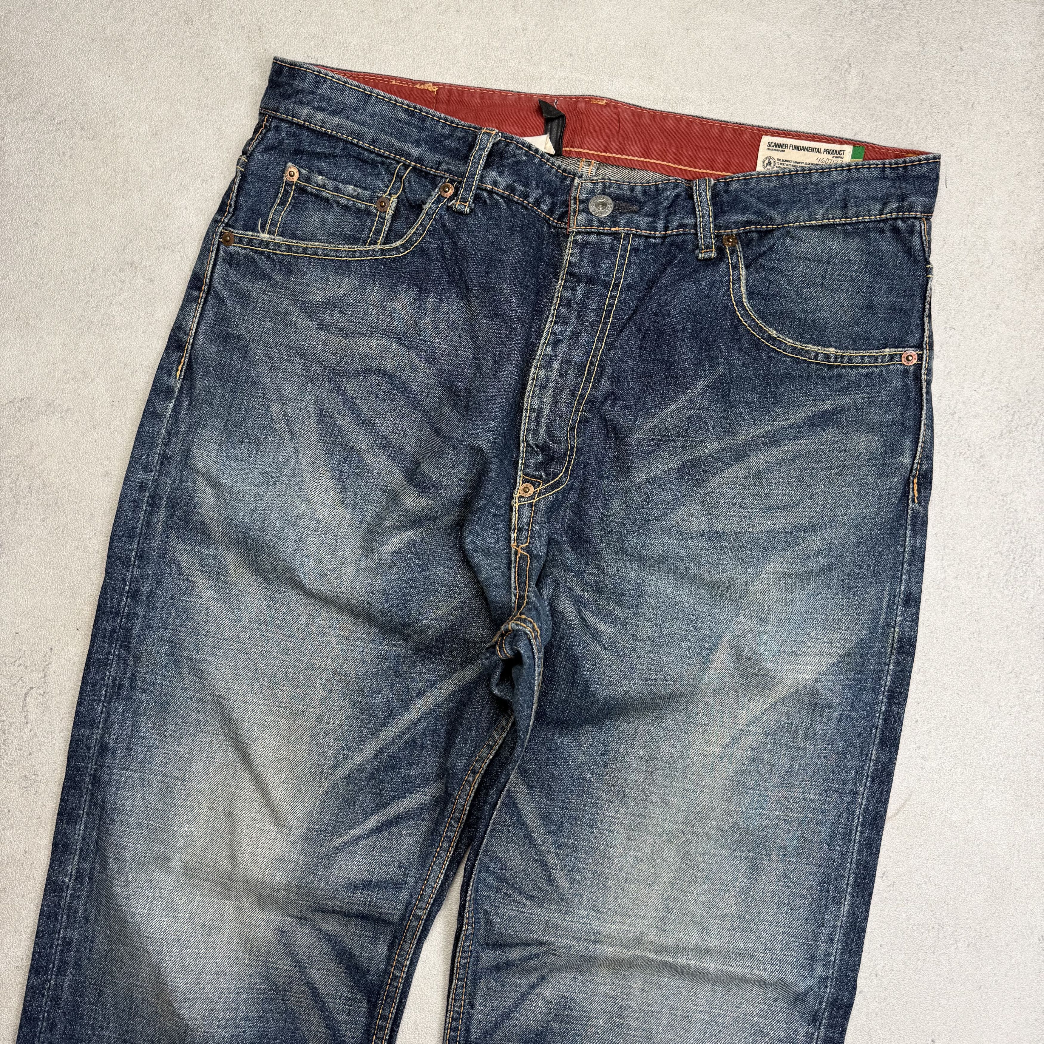 Japanese Brand Scanner Fundamental Product Washed Jeans Size US 36 / EU 52 - 5 Thumbnail