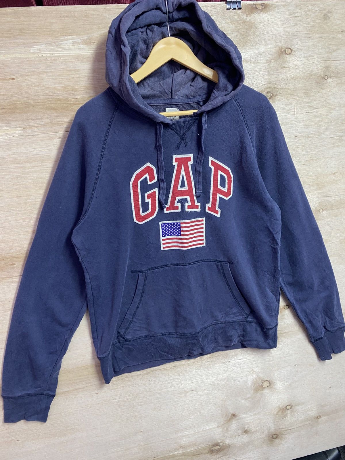Gap Vintage GAP Amarican flag hoodie Size US XL / EU 56 / 4 - 3 Thumbnail