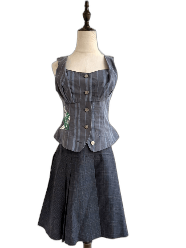 Vivienne Westwood Vivienne Westwood Vintage Blue Stripe Corset - dmc Size S / US 4 / IT 40 - 1 Thumbnail