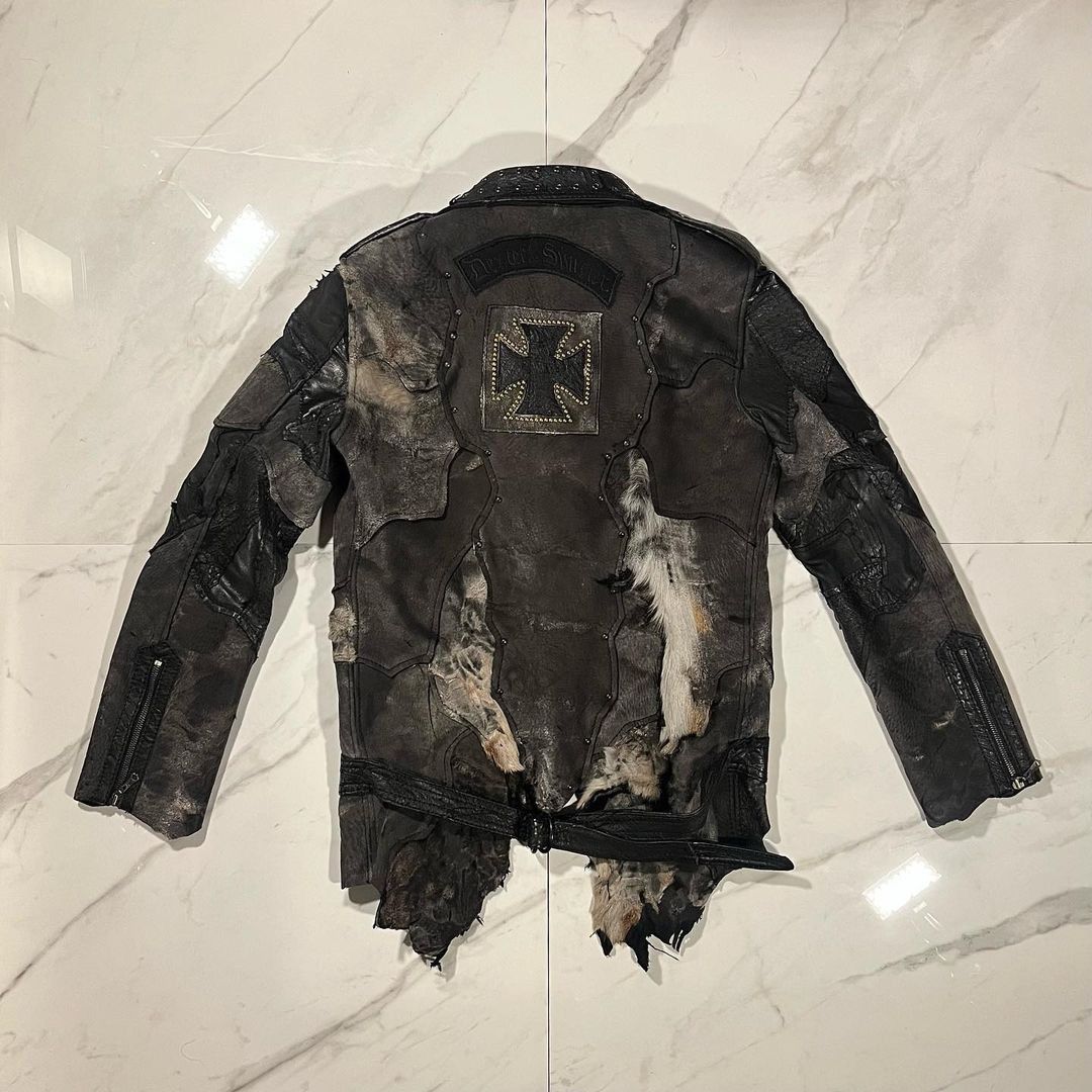 image of Jack Rose Variant Riders Jacket in Grey, Men's (Size Medium)