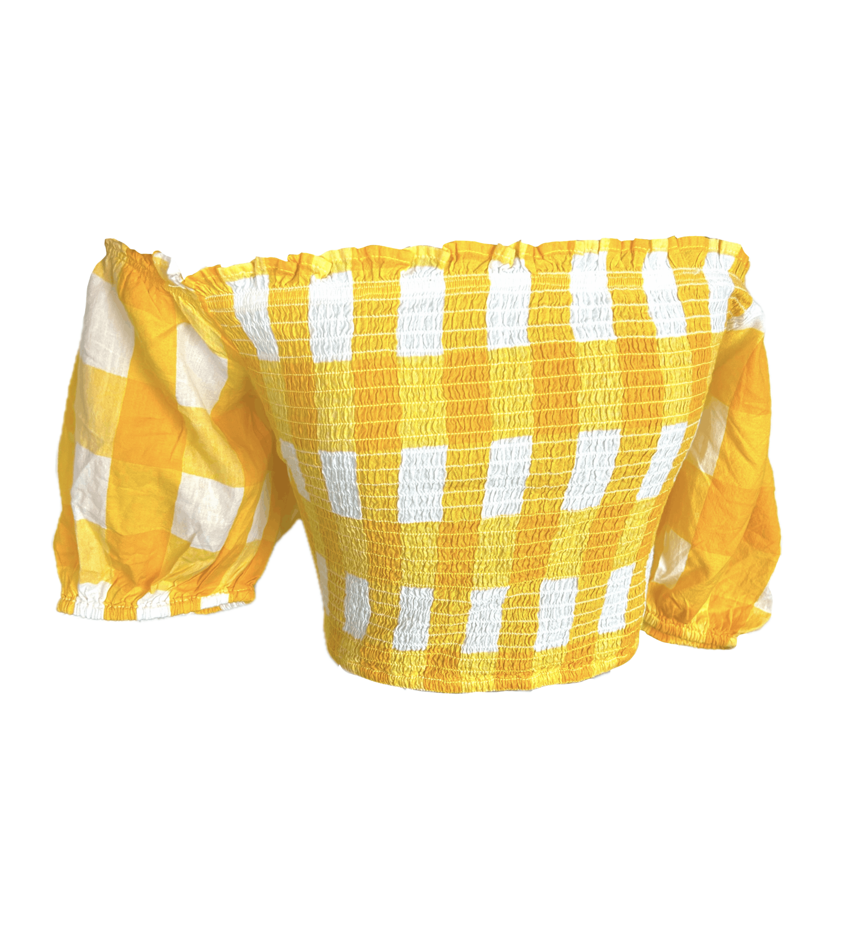 Dillard's NEW New York & Co Off-Shoulder Gingham Top Size XL / US 12-14 / IT 48-50 - 3 Thumbnail