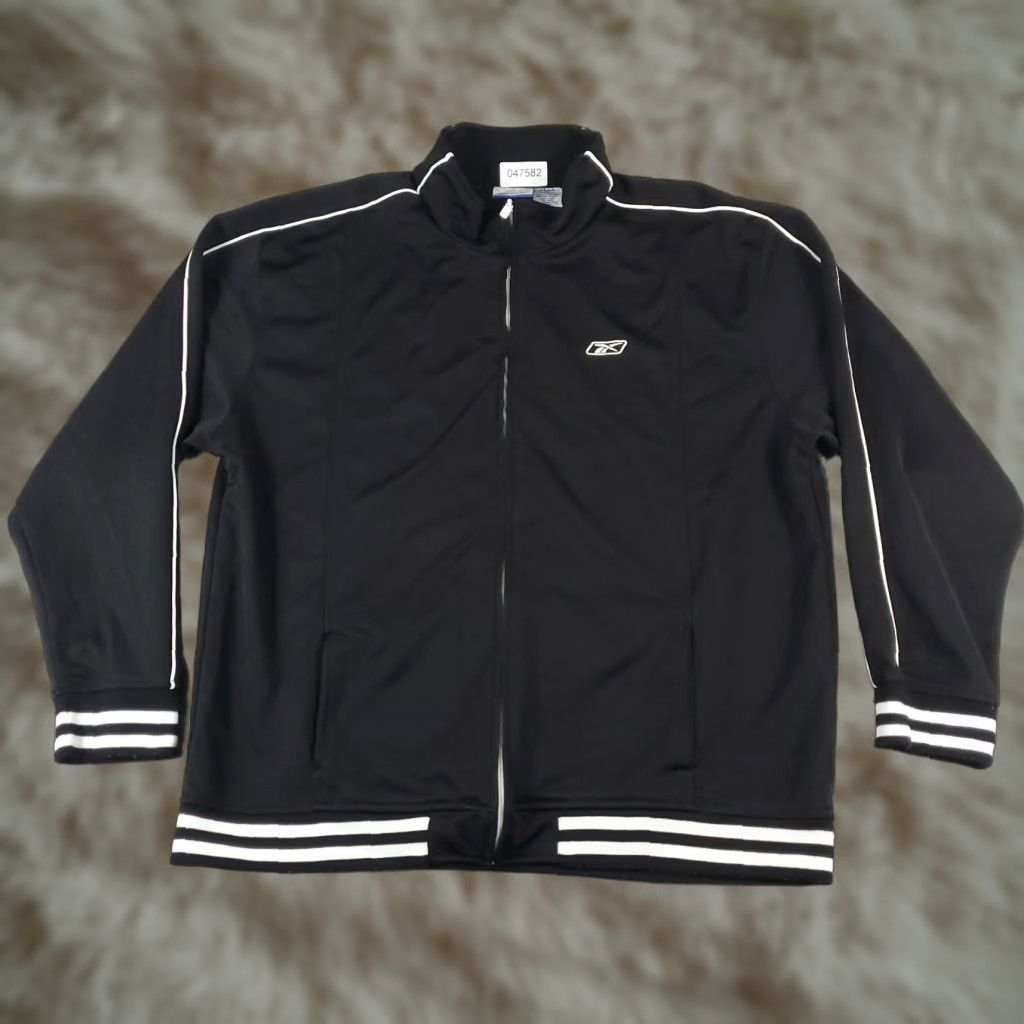 Reebok Reebok Jacket 2XL Mens Black Blue Track Full Zip Up Sweatshirt Sweatshirt Jacket Size US XXL / EU 58 / 5 - 1 Thumbnail