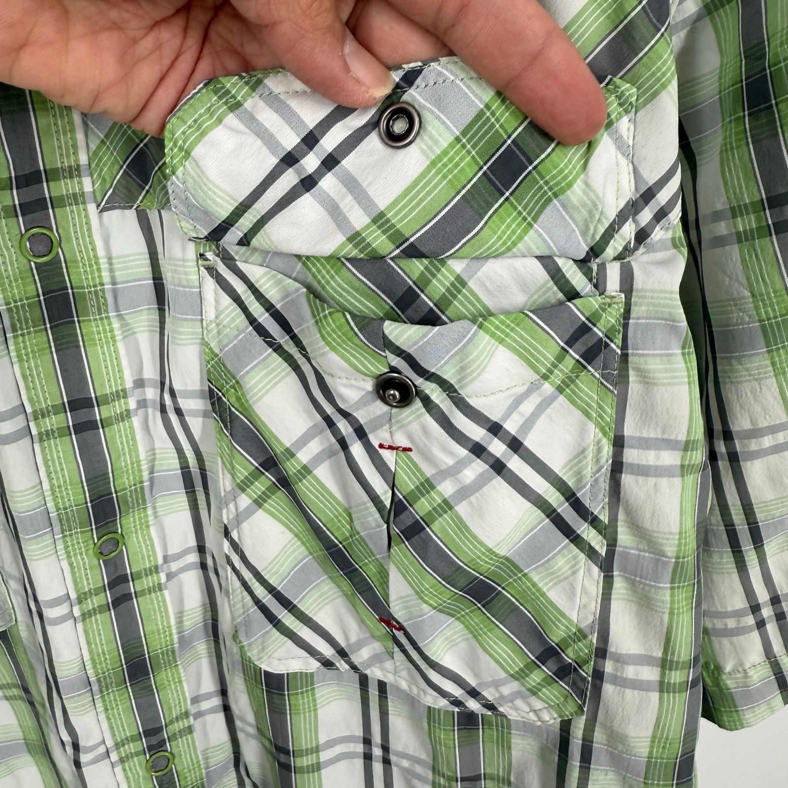 Woolrich Woolen Mills Woolrich Men's Plaid Snap Button Down Casual Dress Shirt XL Size US XL / EU 56 / 4 - 6 Thumbnail