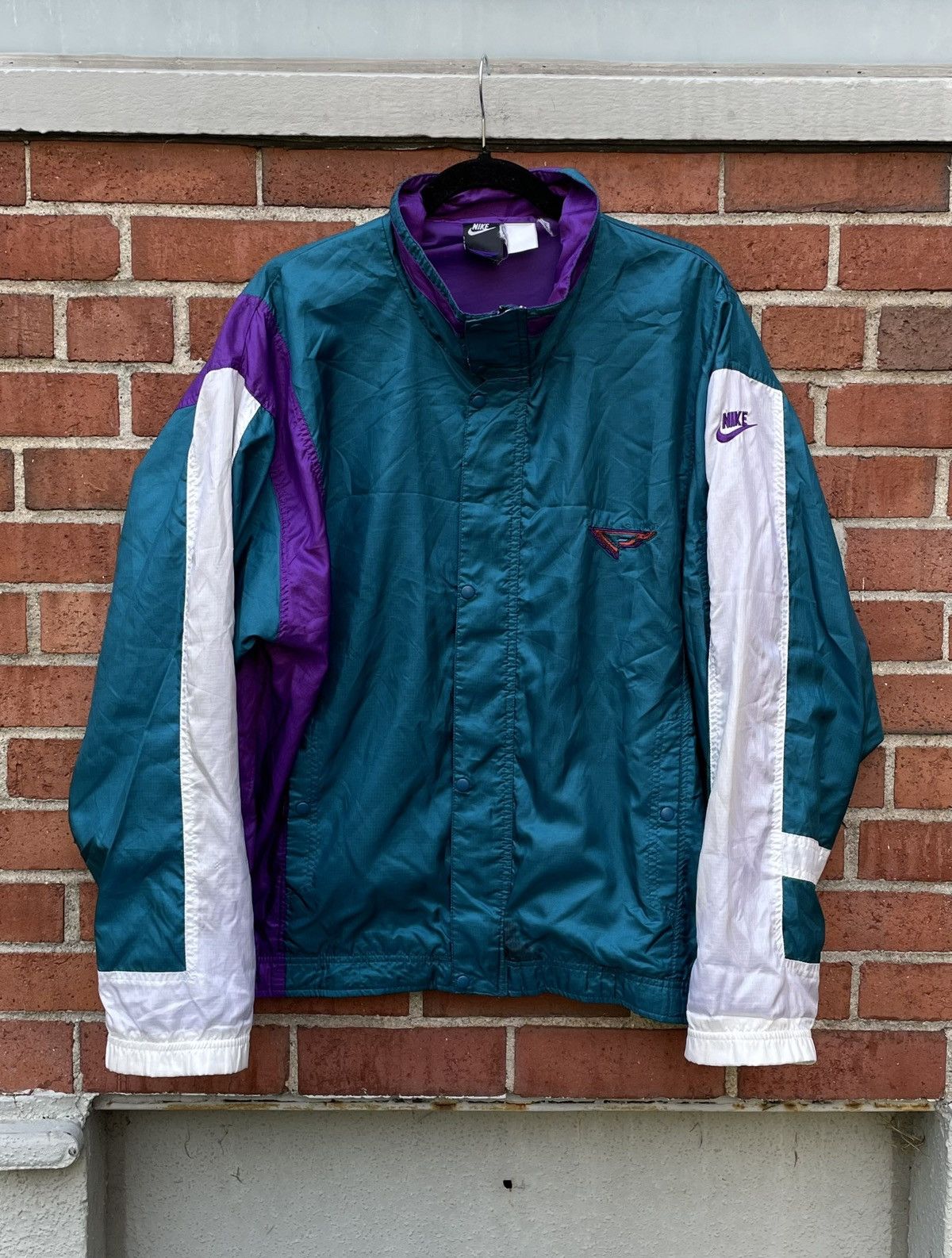 Rare Vintage 90s Nike Flight Colorblock Windbreaker