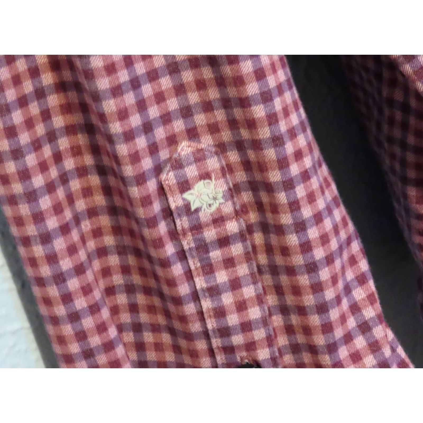Vintage Stone Rose Shirt Adult 4XL Red Plaid Long Sleeve Button-Up Collared Cotton Regular Mens Size US XXL / EU 58 / 5 - 4 Thumbnail