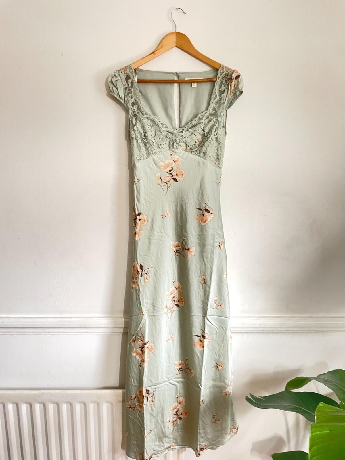 Other Thirty Thirty LA Sage Green Lace Floral Maxi Dress M Size M / US 6-8 / IT 42-44 - 2 Thumbnail