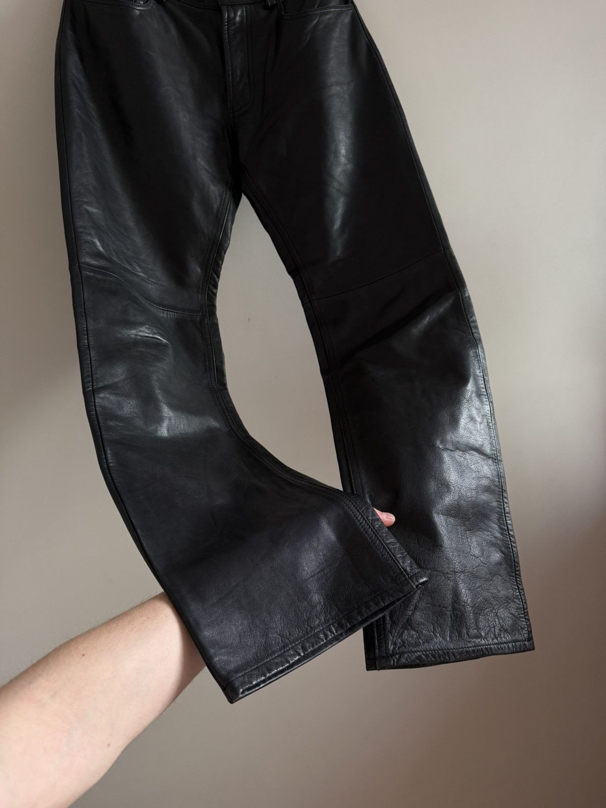 Gap GAP 00s Leather Pants Worn by Kanye West Size US 31 - 6 Thumbnail