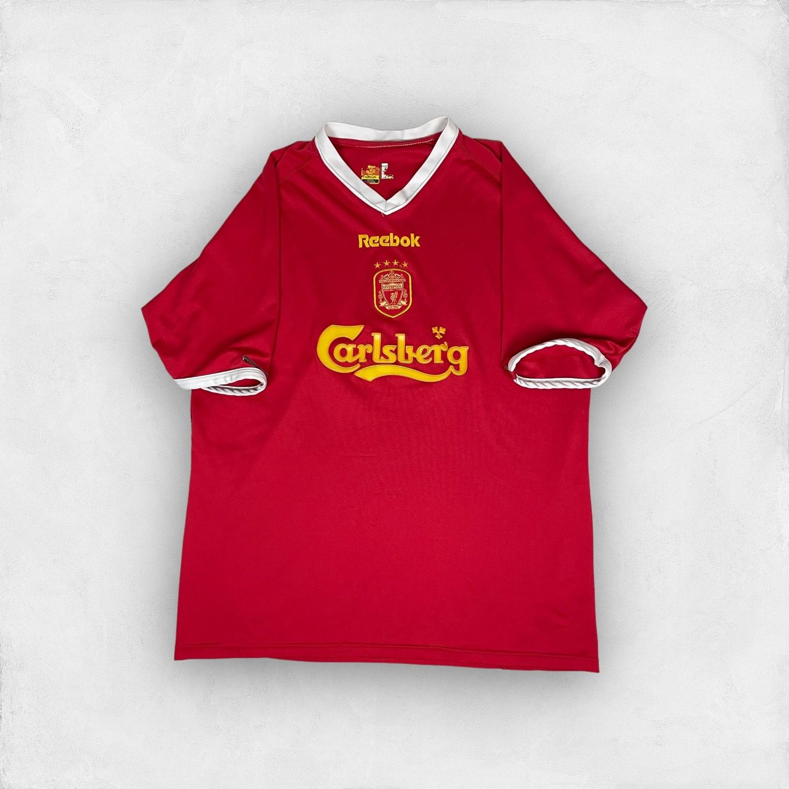 Reebok Reebok Hydromove Mens Red White V-Neck Liverpool F.C. Jersey Size US L / EU 52-54 / 3 - 1 Thumbnail