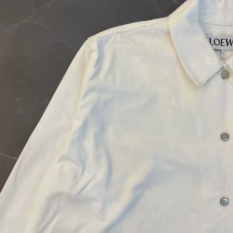 Loewe Loewe White denim jacket Size S / US 4 / IT 40 - 3 Thumbnail