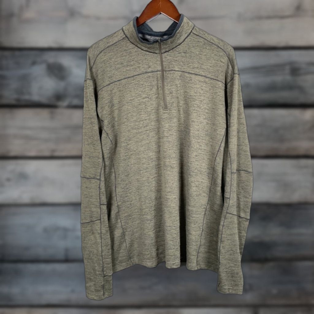 Vintage Kuhl Ryzer 1/4-Zip Pullover Adult 2XL Marled Green Lightweight Outdoors 3112 Size US XXL / EU 58 / 5 - 1 Thumbnail