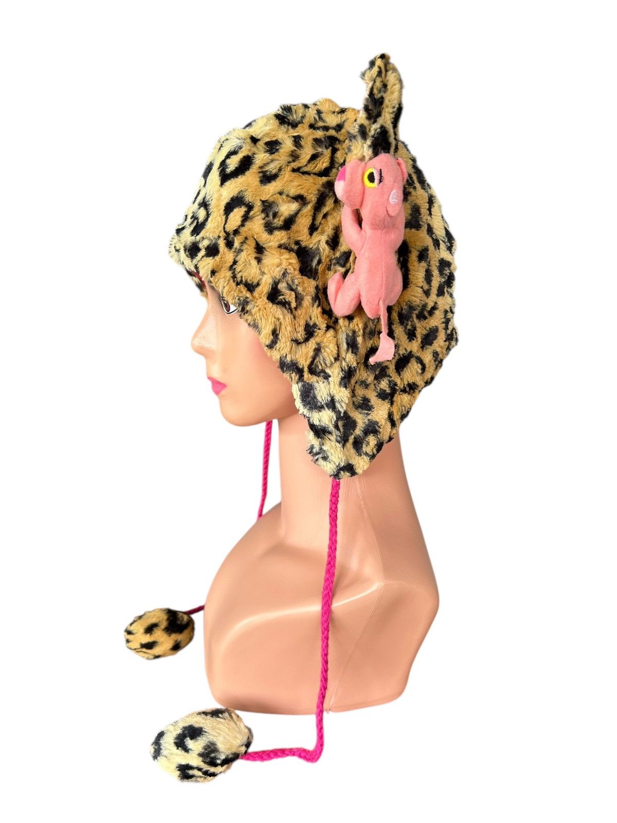Kapital Pink Panther Leopard Bunny Fur Beanie Hats Size ONE SIZE - 2 Thumbnail