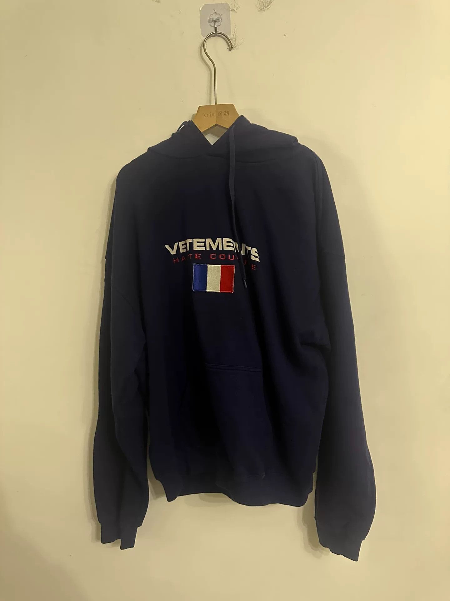 Vetements vetements france flag hoodie in navy Size US XS / EU 42 / 0 - 1 Thumbnail