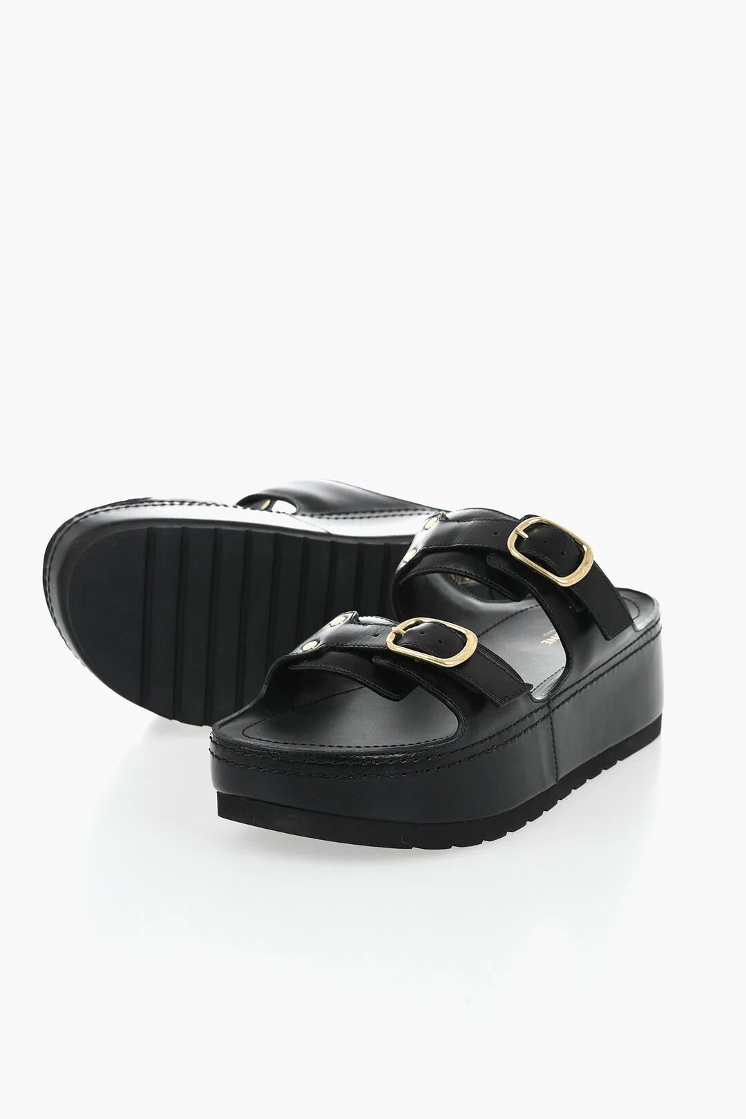 Celine o1mm0326 Leather Slides in Black Size US 8 / IT 38 - 4 Thumbnail