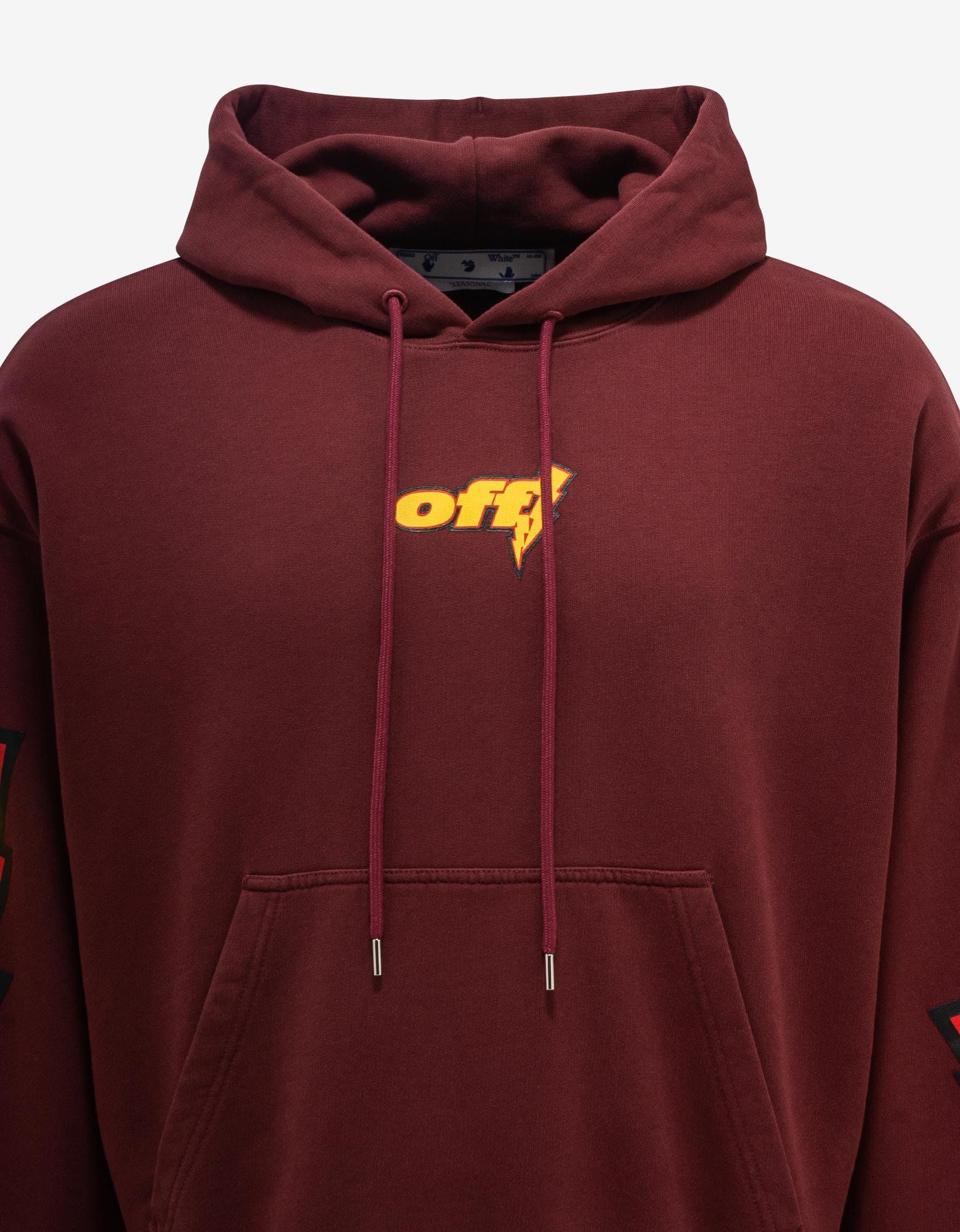 Off-White Burgundy Thunder Stable Skate Hoodie Size US XL / EU 56 / 4 - 5 Thumbnail