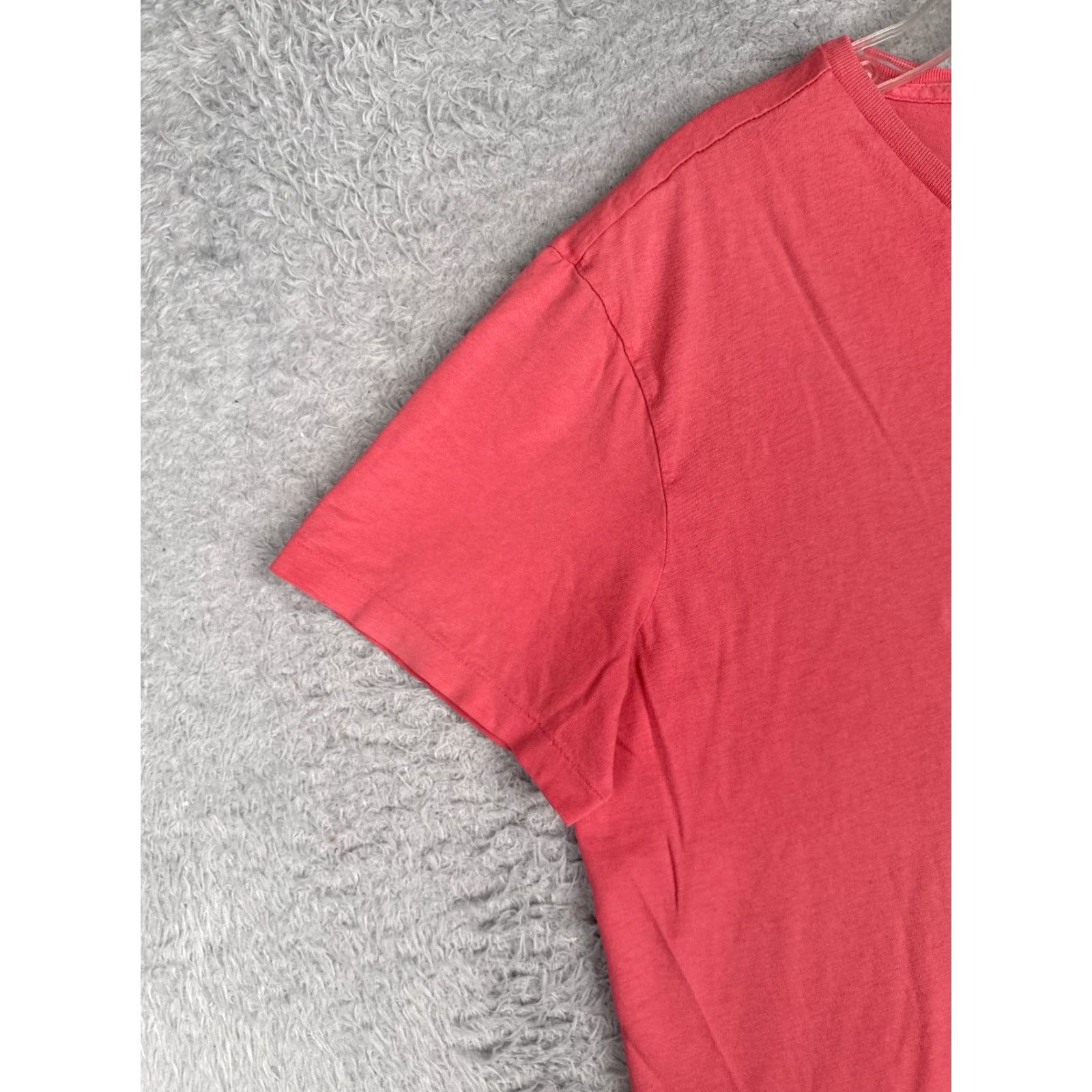 Ralph Lauren VINTAGE Polo Ralph Lauren Shirt Men Large Pink Short Sleeve V-Neck 100% Cotton READ Size US L / EU 52-54 / 3 - 3 Thumbnail
