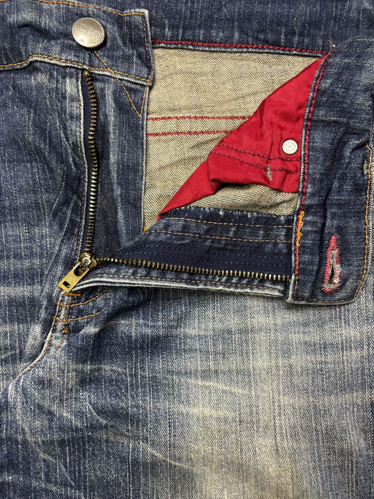 Edwin Vintage Edwin Blue Trip Rusty Wash Distressed Jeans Size US 32 / EU 48 - 9 Thumbnail