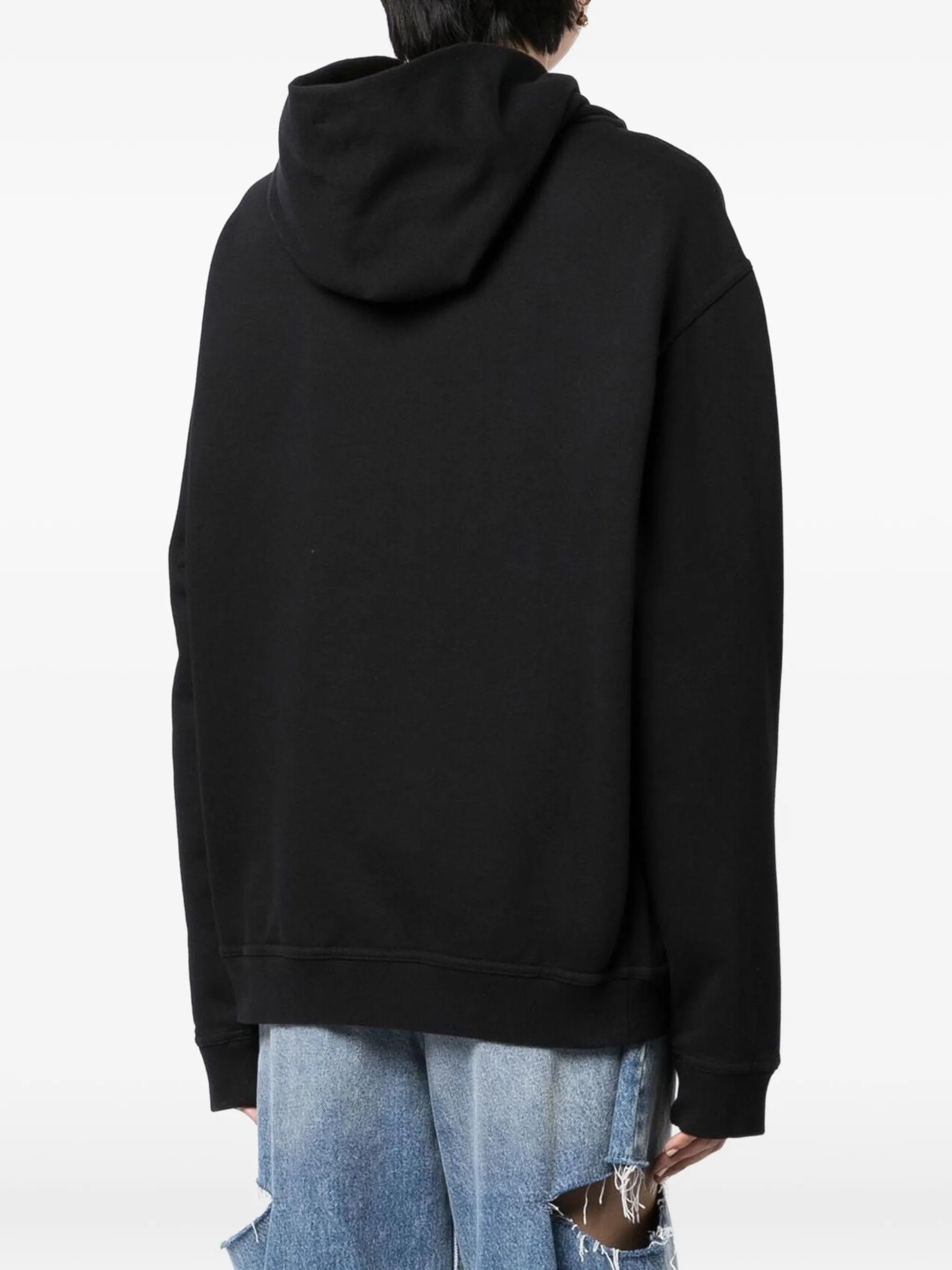 Maison Margiela o1bcso1str0426 Logo-print Hoodie in Black Size US XL / EU 56 / 4 - 2 Thumbnail