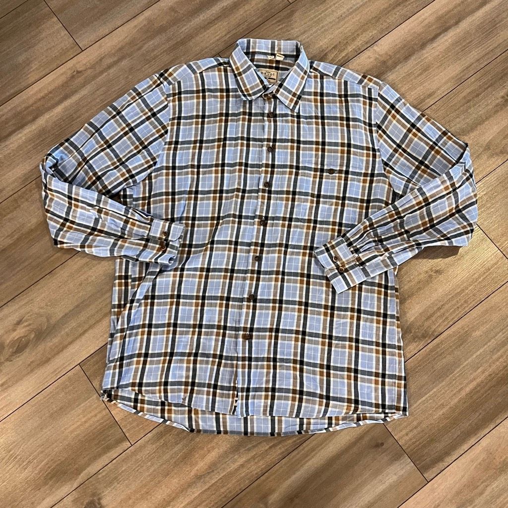 Haupt Haupt Blue Pattern Casual Buttonup Men Large Bin H-24 Size US L / EU 52-54 / 3 - 1 Thumbnail
