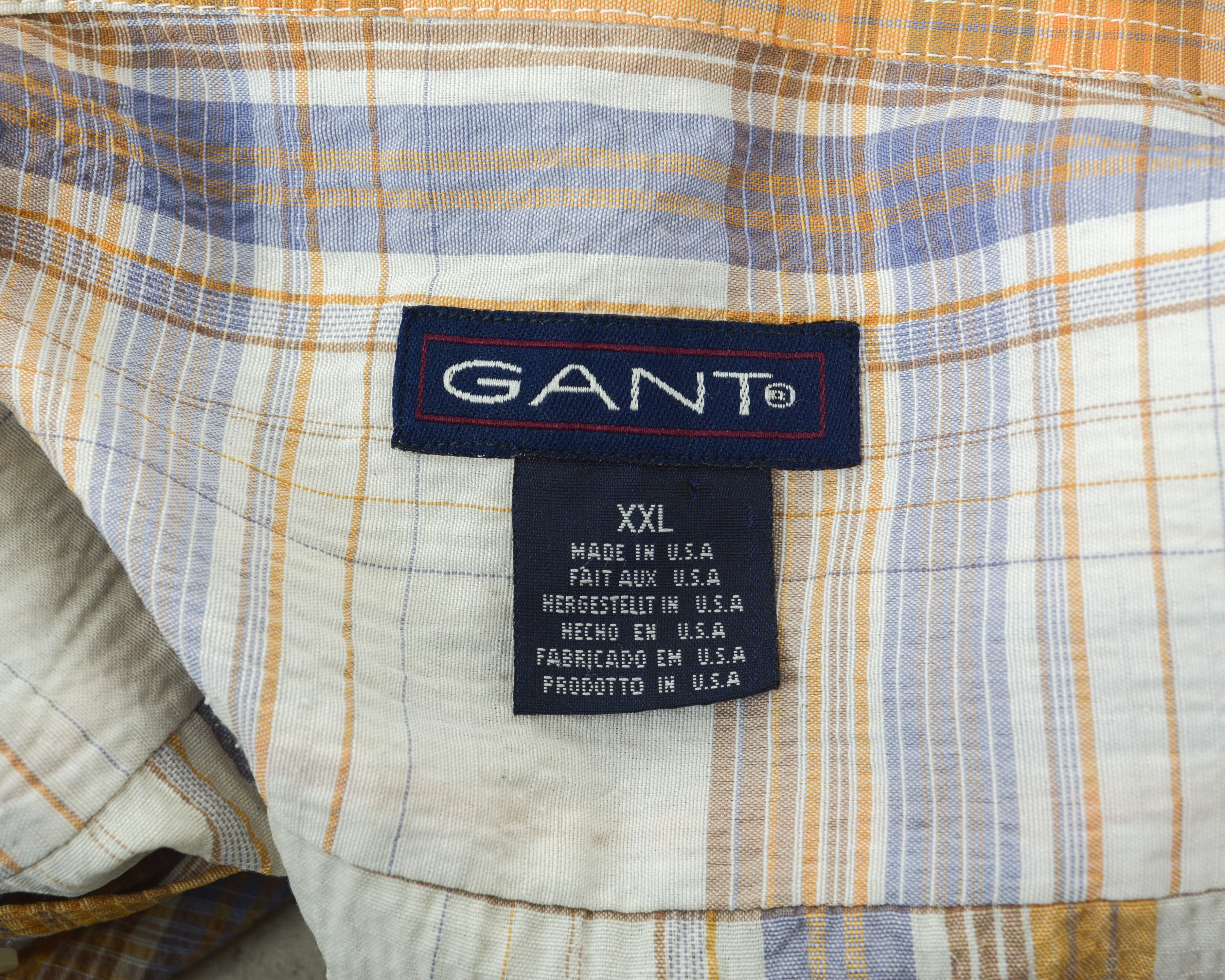 Gant Casual Shirt Check Button Up Plaid Short Sleeve Top Size US XXL / EU 58 / 5 - 9 Thumbnail